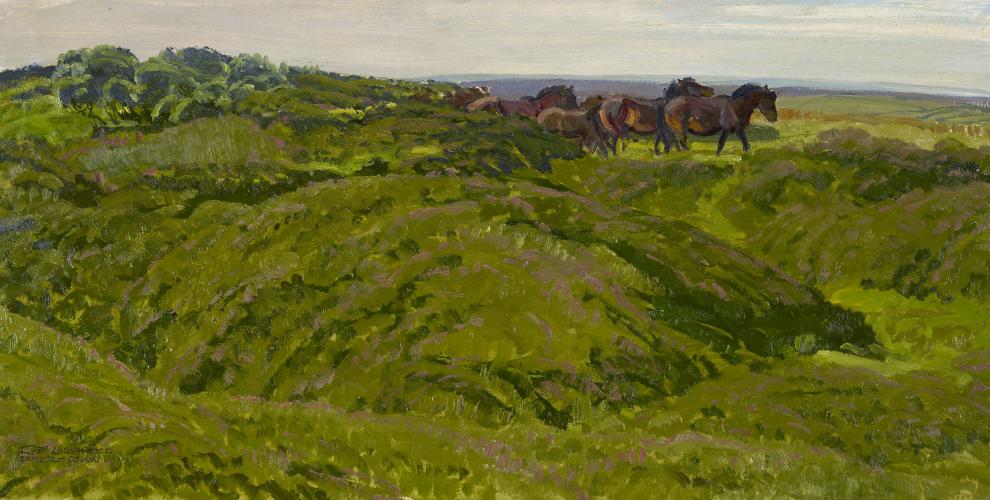 "Ponies In Bracken Firn"