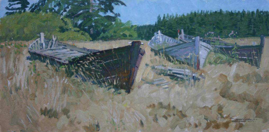 "Oil Boats - Shaw Island, San Juans"