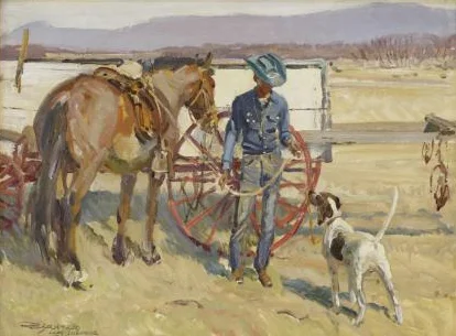 "Lone Survivor, Man And Horse"