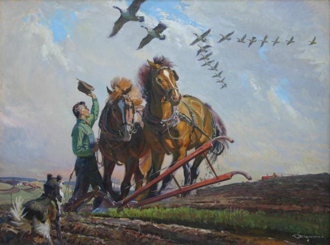 "Canada Geese Passing"