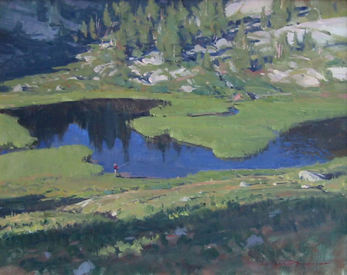 "Meandering Wind River Stream"