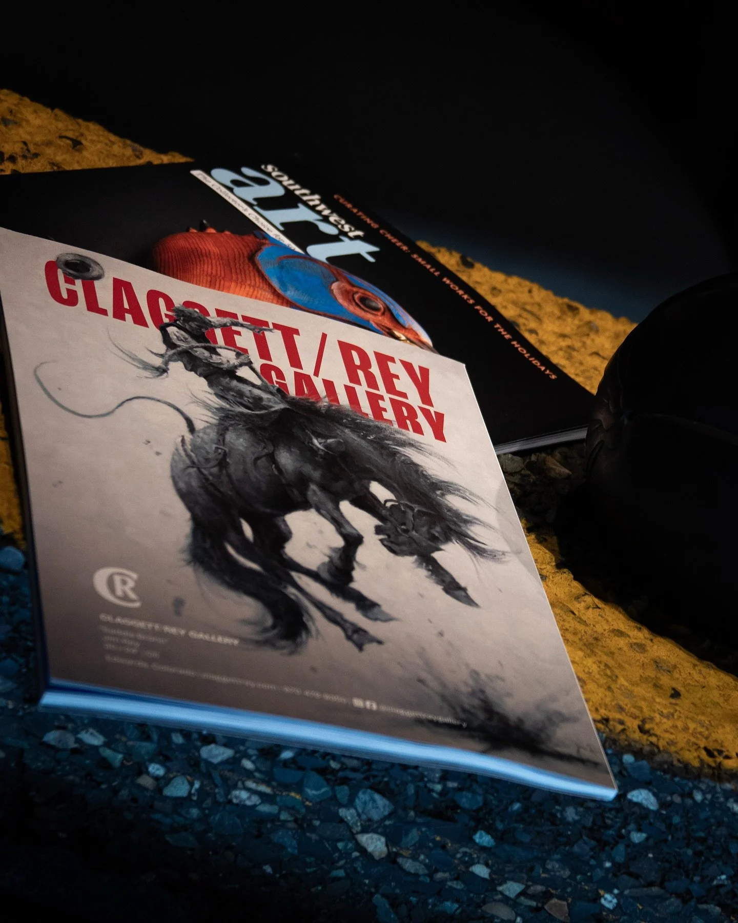 Be sure to check out the most recent issue of @southwestartmagazine ! Whether the front or back covers, we&rsquo;re proud to carry the work of Jim Rey and Peregrine O&rsquo;Gormley.
&bull;
&ldquo;Saddle Bronc&rdquo;
Jim Rey
Oil | 30&times;24&ldquo;
&