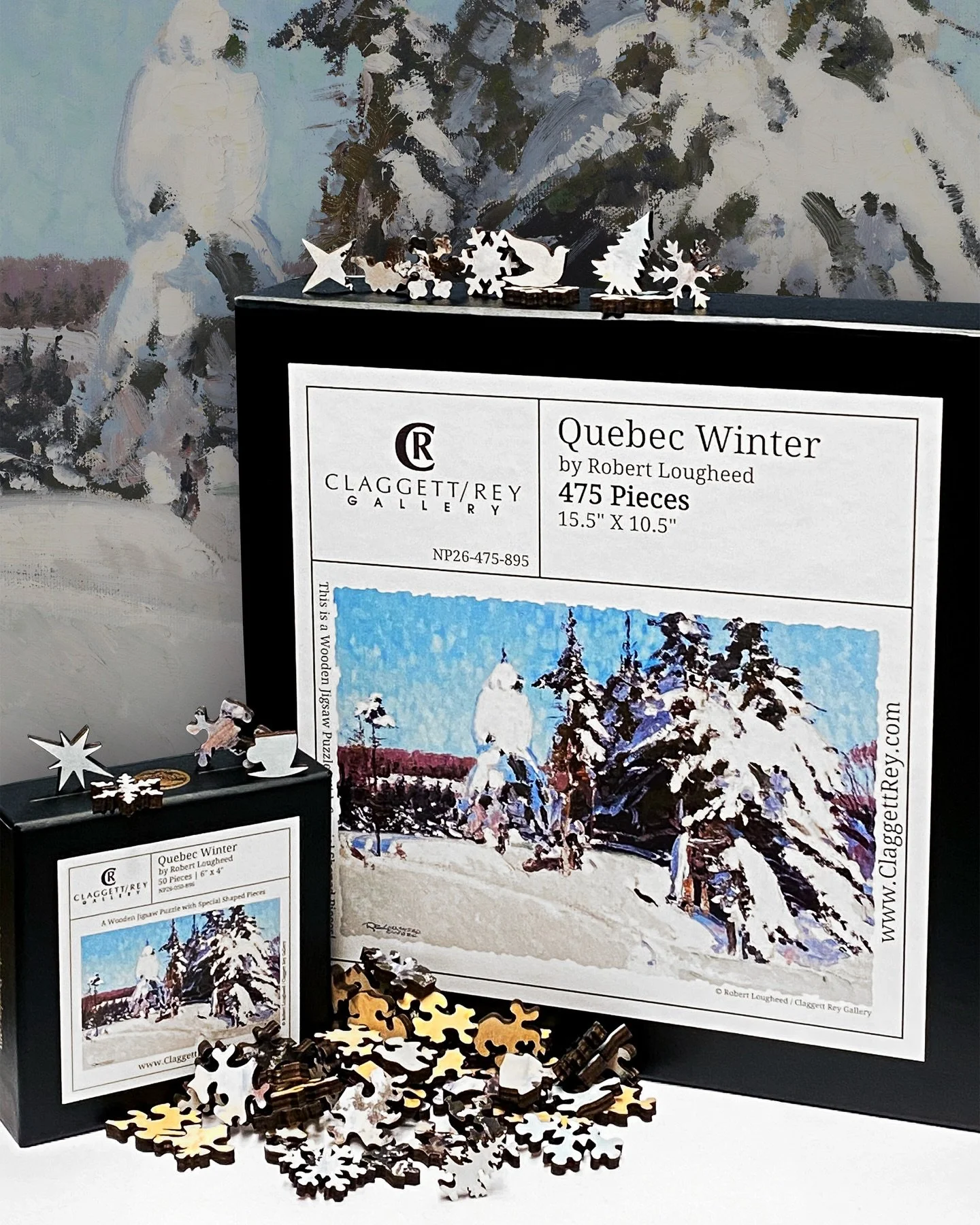 New Puzzle Alert! &ldquo;Quebec Winter&rdquo; by Robert Lougheed (1910&ndash;1982) brings a new seasonal challenge to anyone cozied up with a mug of hot chocolate and good company! Stop by the gallery or order online to pick up this perfect holiday g