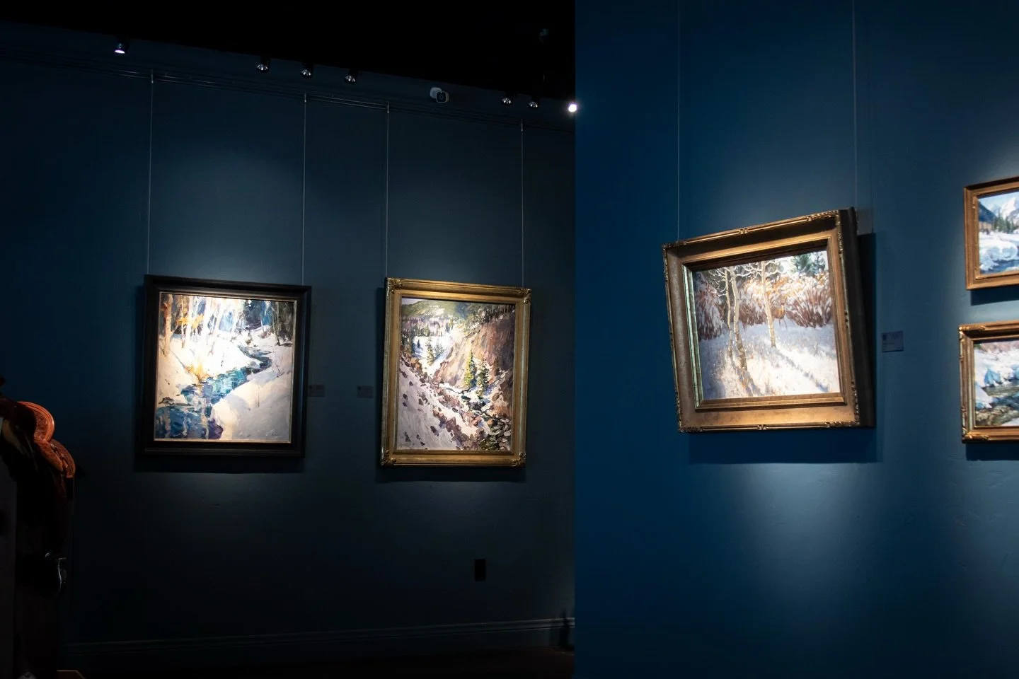 Be sure to stop into the gallery to check out these masterfully crafted depictions of the season!

Left to Right:
&ldquo;Cold Color&rdquo; by Derek Penix
&ldquo;Upper Beaver Creek&rdquo; by Walt Gonske
&ldquo;Autumn Camouflage&rdquo; by Wayne Wolfe
&