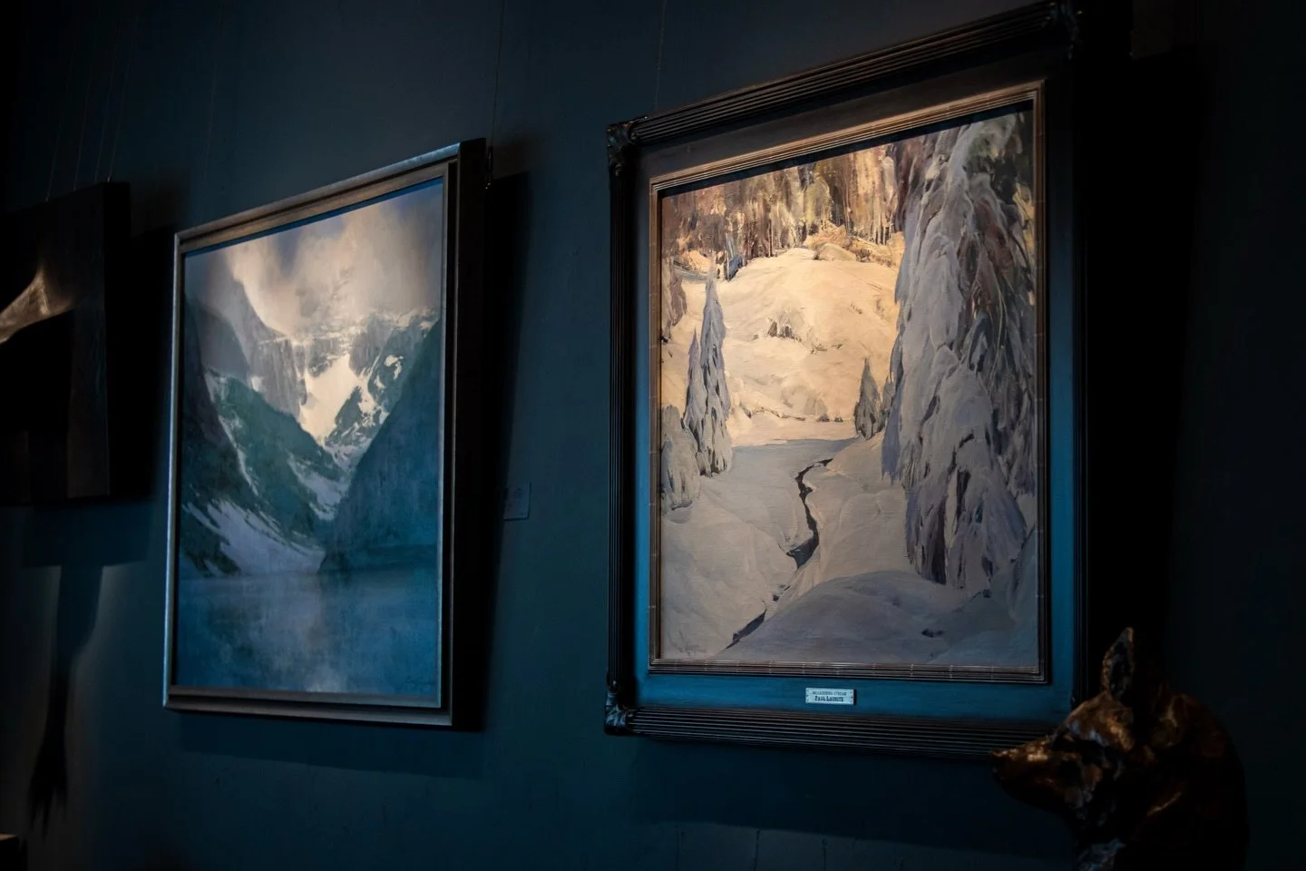 James Reynolds (1923&ndash;2010) and Paul Lauritz (1889&ndash;1975), two celebrated masters of twentieth century, are on proud display as we continue to celebrate the art of a beautiful snowscape.

Left:
&ldquo;Lake Louise&rdquo; by James Reynolds
38