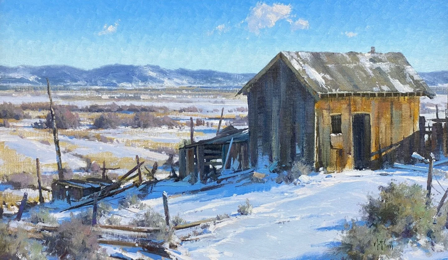Matt Smith&rsquo;s depictions of a snowy landscape harken to the welcome silent peace brought with this calming time of year.

&ldquo;A Land of Stories&rdquo;
Matt Smith
20&times;30&Prime; | Oil

#landscape #oilpainting #painting #snowscape #blueskie