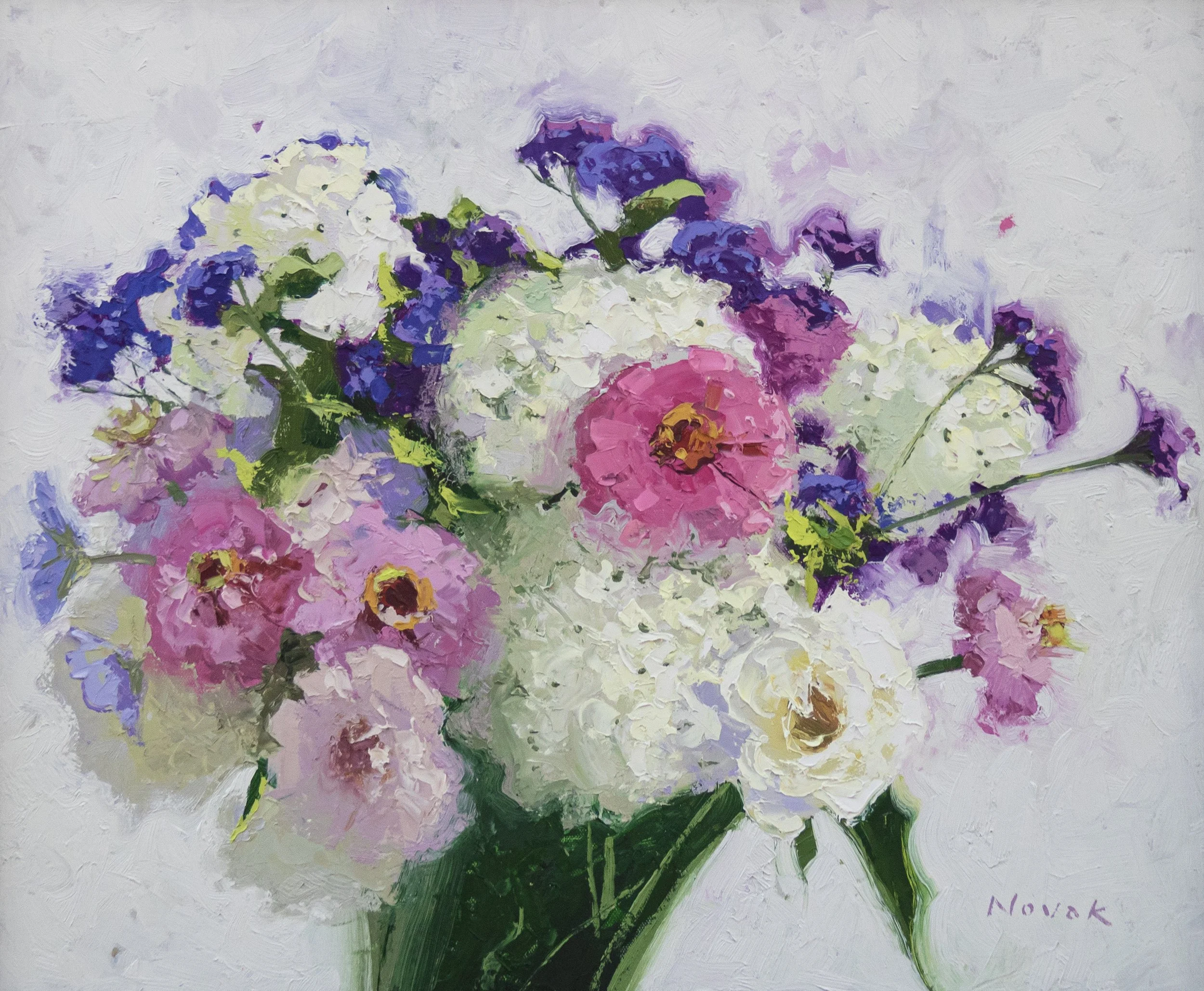 "Pink Zinnias"