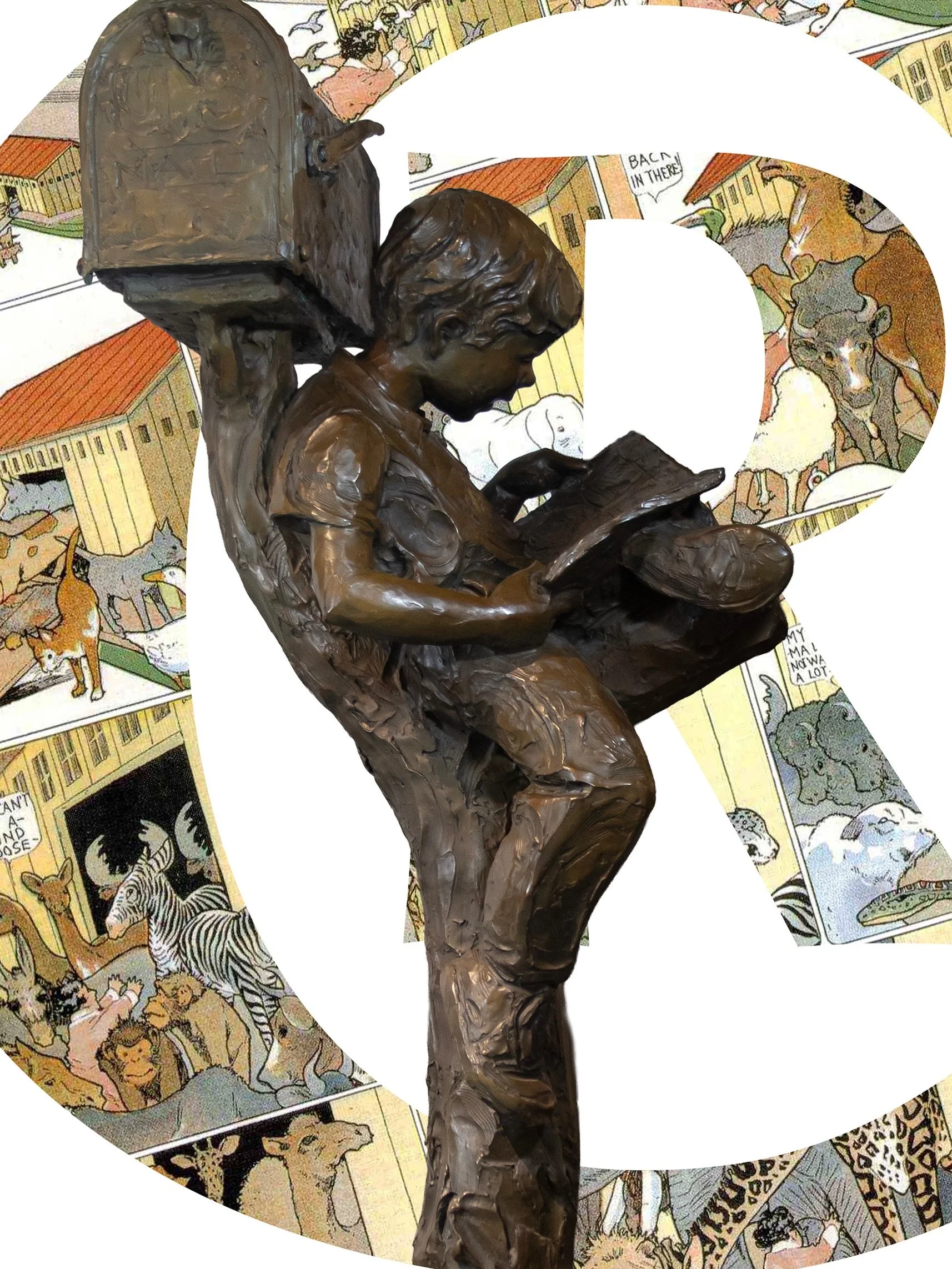 Jane DeDecker&rsquo;s &ldquo;Funny Papers&rdquo; welcomes family and friends to your home with artistic joy. Created at the regulation height for mail delivery, the piece acts as a mailbox for treasured post.
#sculpture #bronze #comicbooks #fineaart 