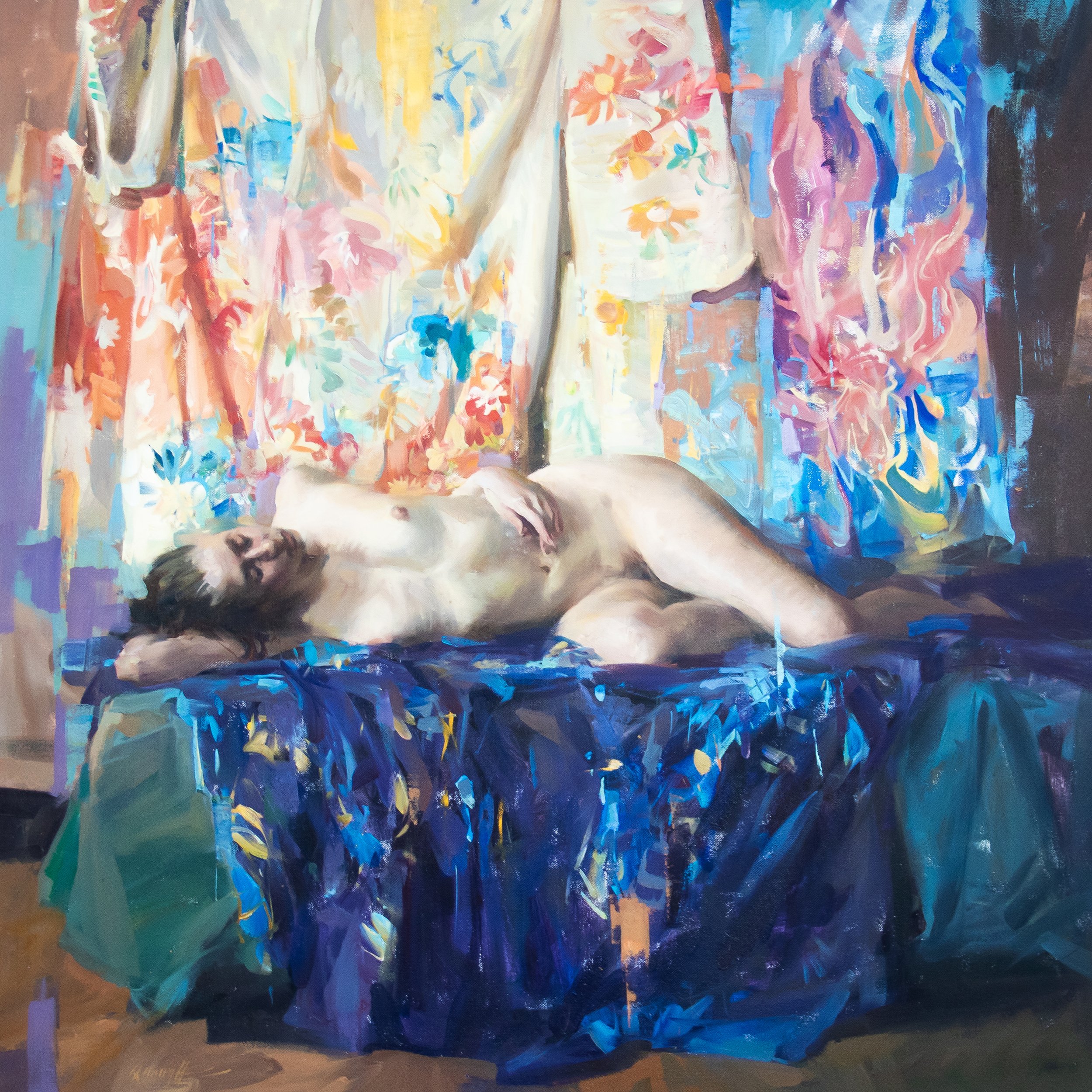 "Silk Kimonos & Reclining Figure"
