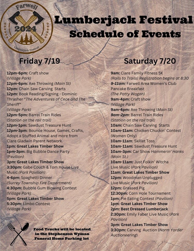 Farwell Lumberjack Festival — Clare Area Chamber of Commerce