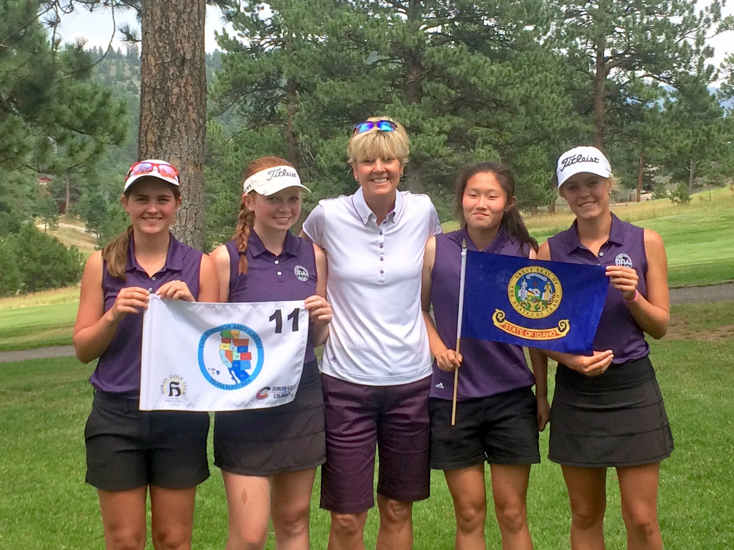 (left to right) Makena Rauch, Carly Carter, Karen Darrington, Christine Cho, Emily Cadwell