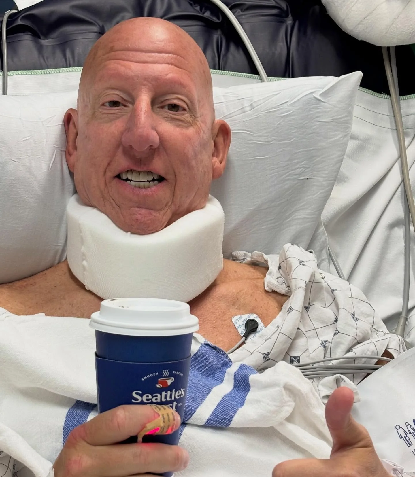 Sending well wishes to Dr. Keith Progebin as he recovers from spinal fusion surgery. Everything went well during surgery and he is feeling great! In typical Dr. Keith fashion he woke up from anesthesia and the first thing he asked for was coffee 🤦&z