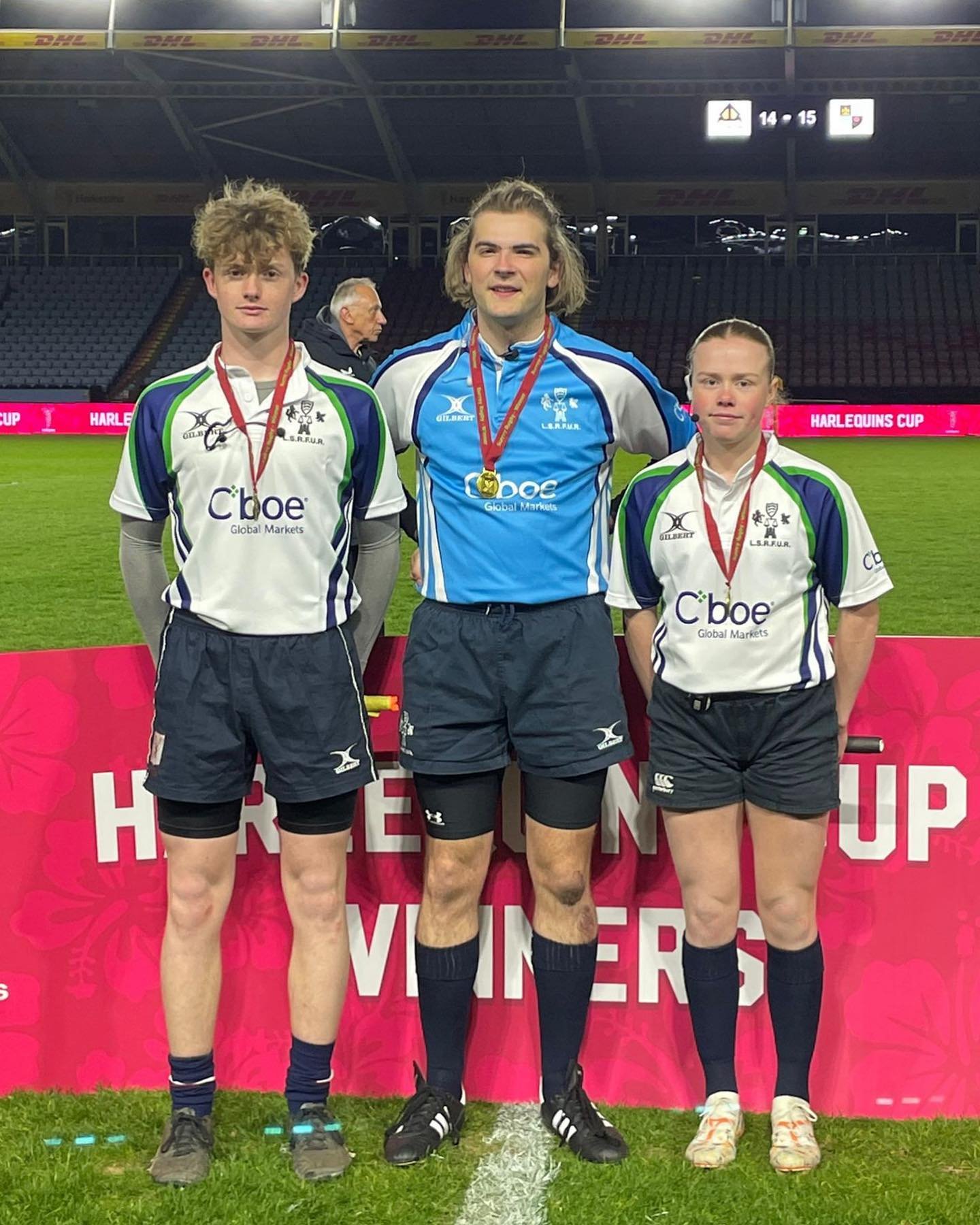 Second Team of 3 today at the Surrey Quins U16 Boys Final - 
REF: Eddie Matthews
AR1: Maddoc Hughes
AR2: Elsa Willemsen

Two brilliant games officiated today by London SW&rsquo;s YMOs - well done all involved! 

#thisislondon #referee #rugbyreferee #