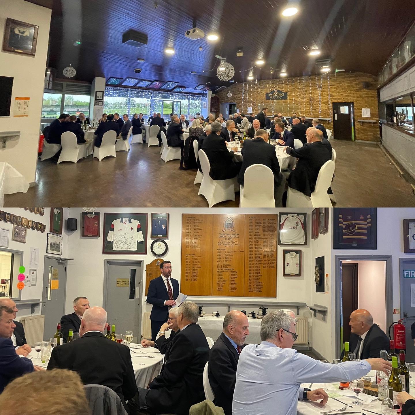 North Region Dinner 2024 - Last Friday we had more than 60 referees and guests scrubbed up well for a special end-of-season celebration at @barkingrugby - over &pound;1000 raised for Breast Cancer and Alzheimer&rsquo;s Charities and plenty of achieve