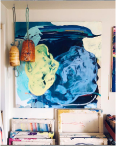 The first painting of the collection Life Through Shades of Yellow.