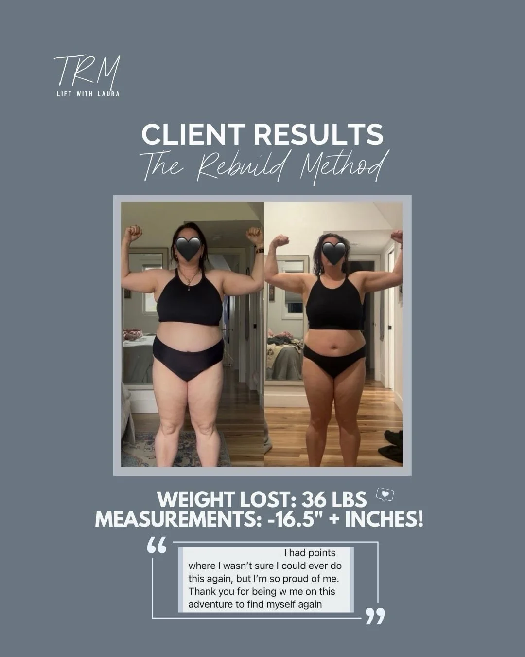 Imagine celebrating your wins every Monday instead of beating yourself up for starting over for the 3rd time next month.⁣👀
⁣
Erin quit letting herself quit on herself and now she&rsquo;s down nearly 40lbs.🔥 ⁣
⁣
I want to be really clear about somet