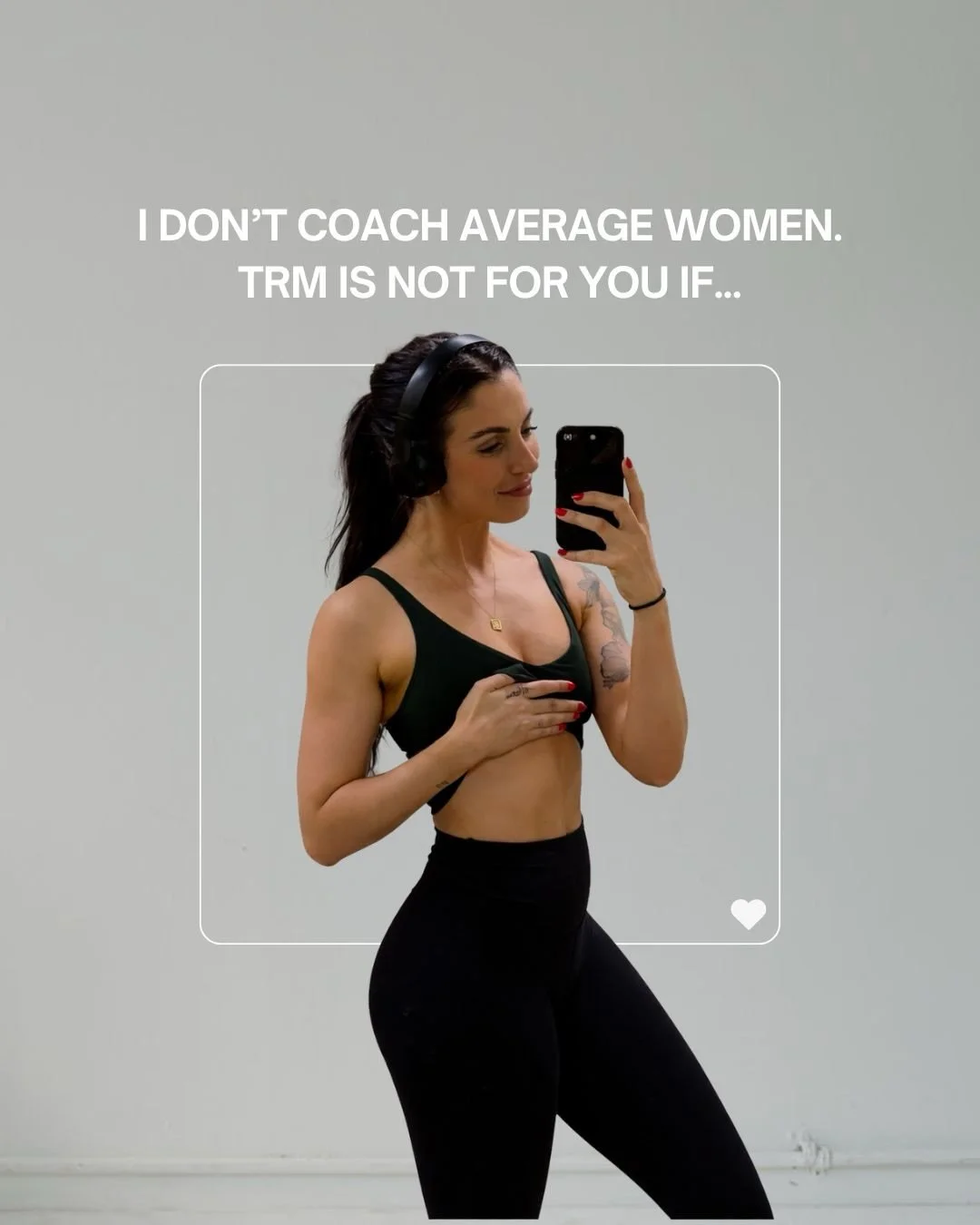 I have a confession. I&rsquo;ve been kinda bullshitting you.👀🫣⁣
⁣
For a while, I acted like TRM was for any woman who wanted it&hellip; but it&rsquo;s not.⁣
⁣
The women who do the best in this program are the ones with tenacity. Stubbornness to suc