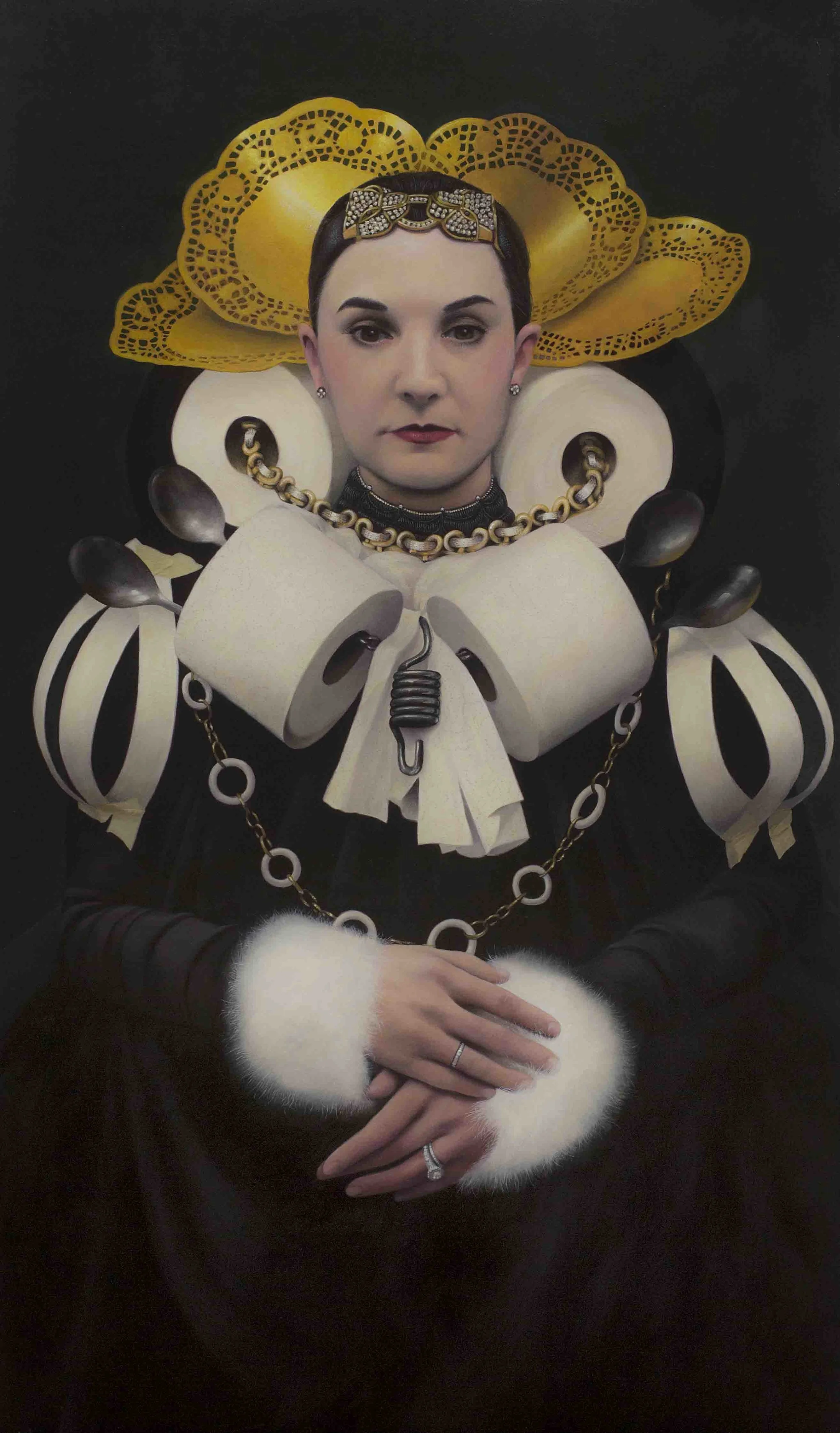 Portrait With Toilet Paper and Placemats