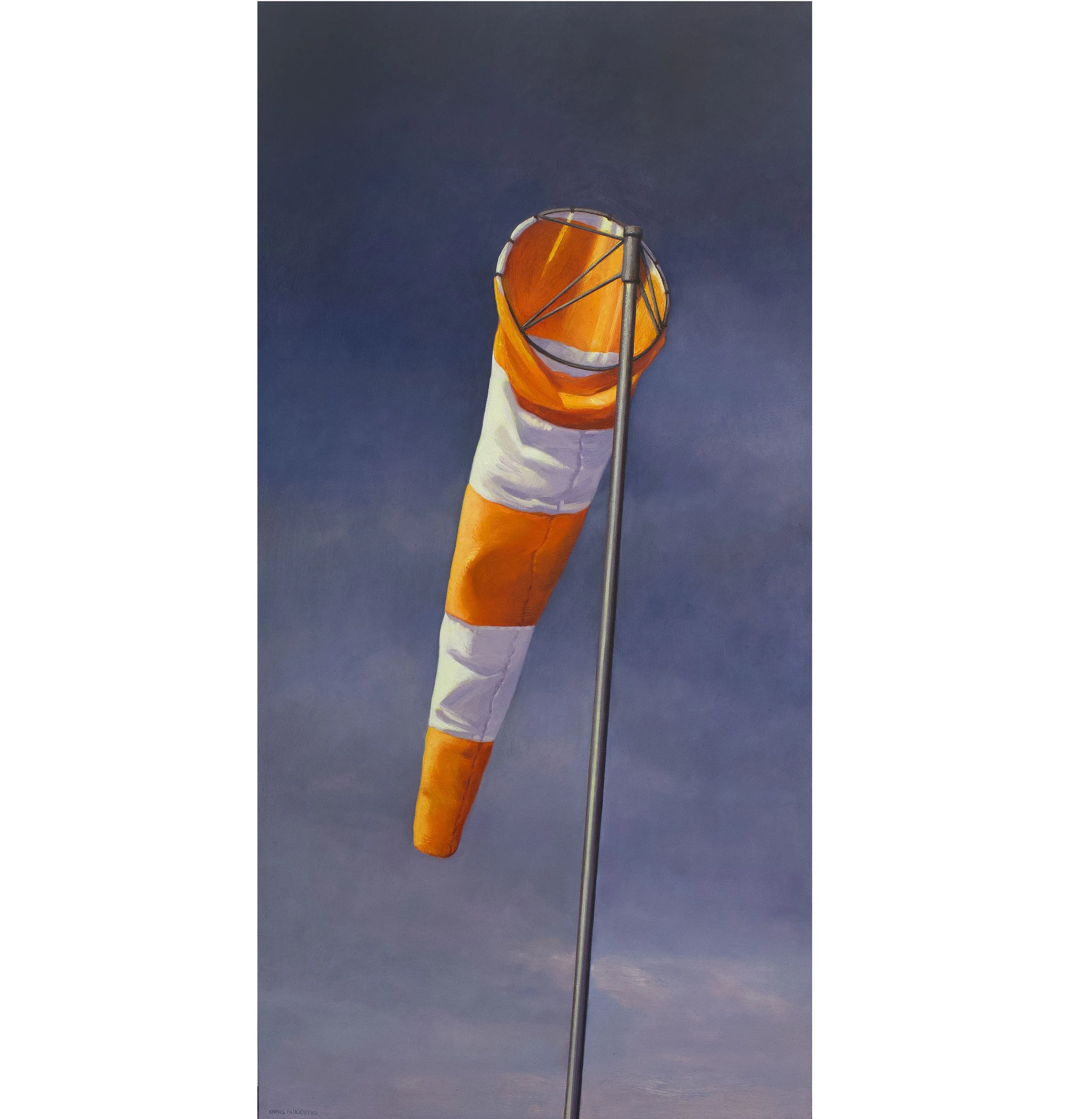   Windsock   oil on canvas  60”x 30”  2024 