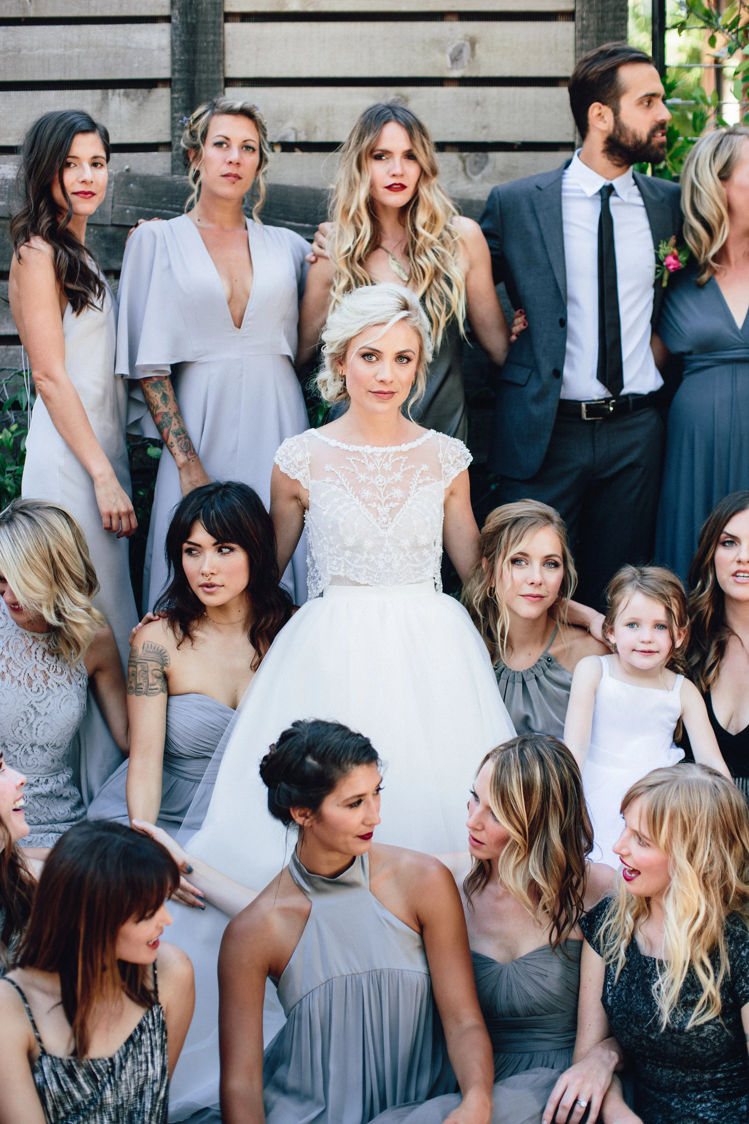 Rustic Outdoor California Wedding, blue bridesmaids dress, outdoor Malibu wedding || Orange Blossom Special Events
