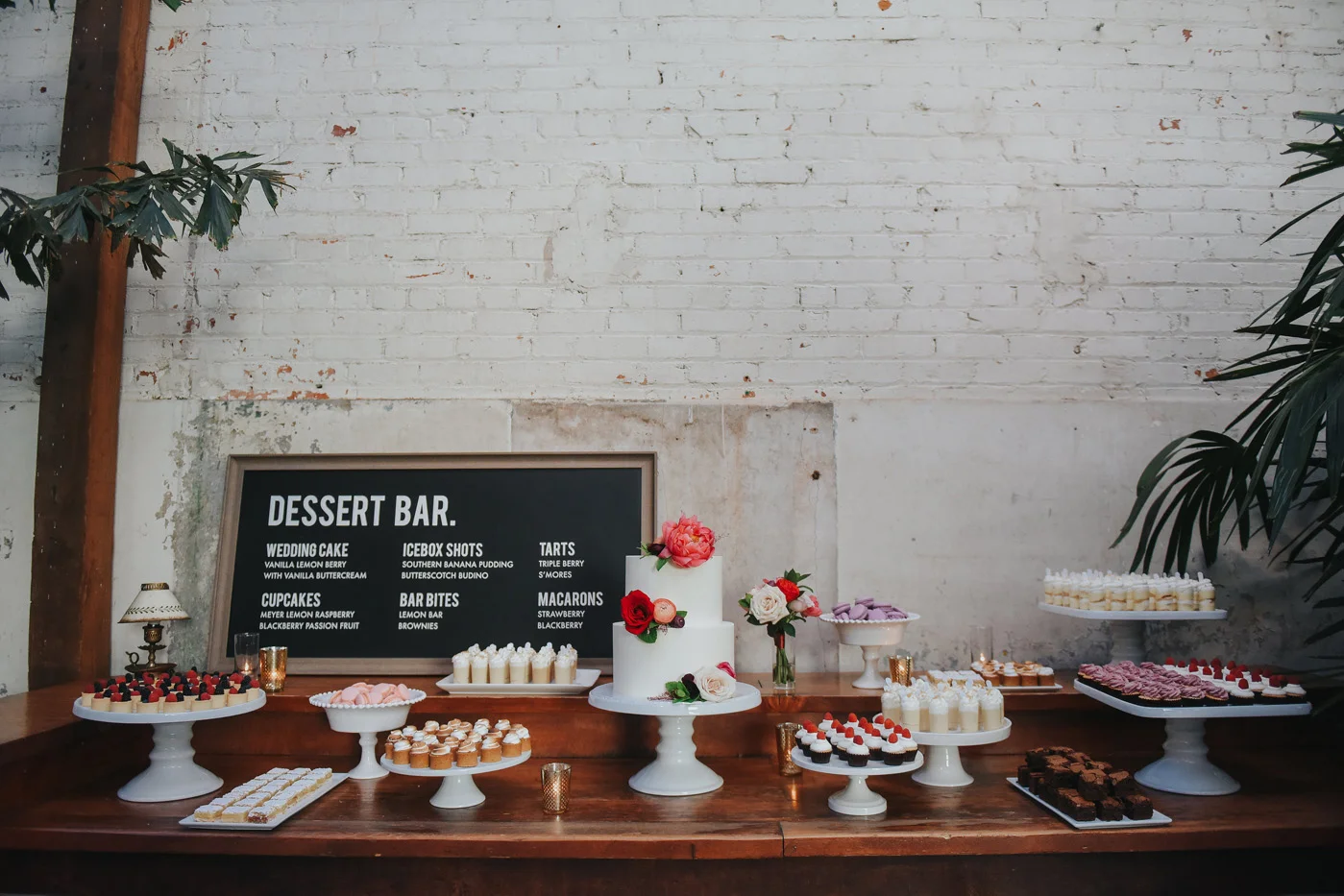 dessert table, custom dessert bar, wedding dessert, wedding treats, wedding cake || Orange Blossom Special Events