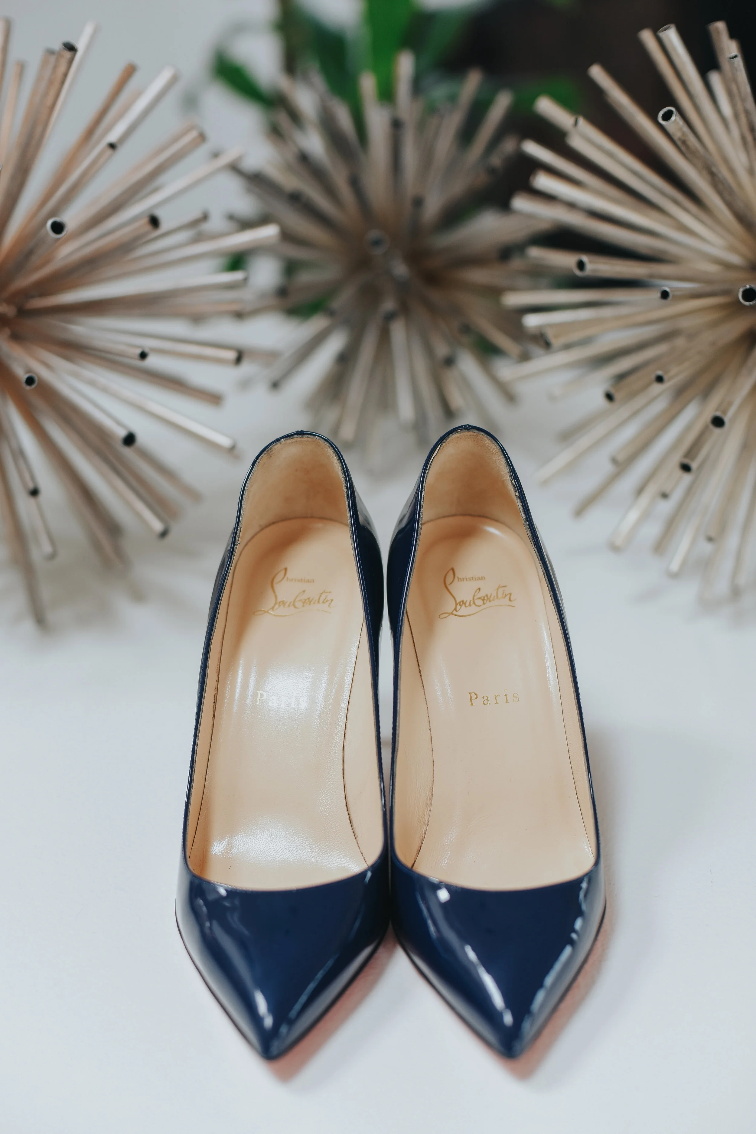 Christina Louboutin, wedding something blue, blue heels, blue Christian Louboutin heels || Orange Blossom Special Events