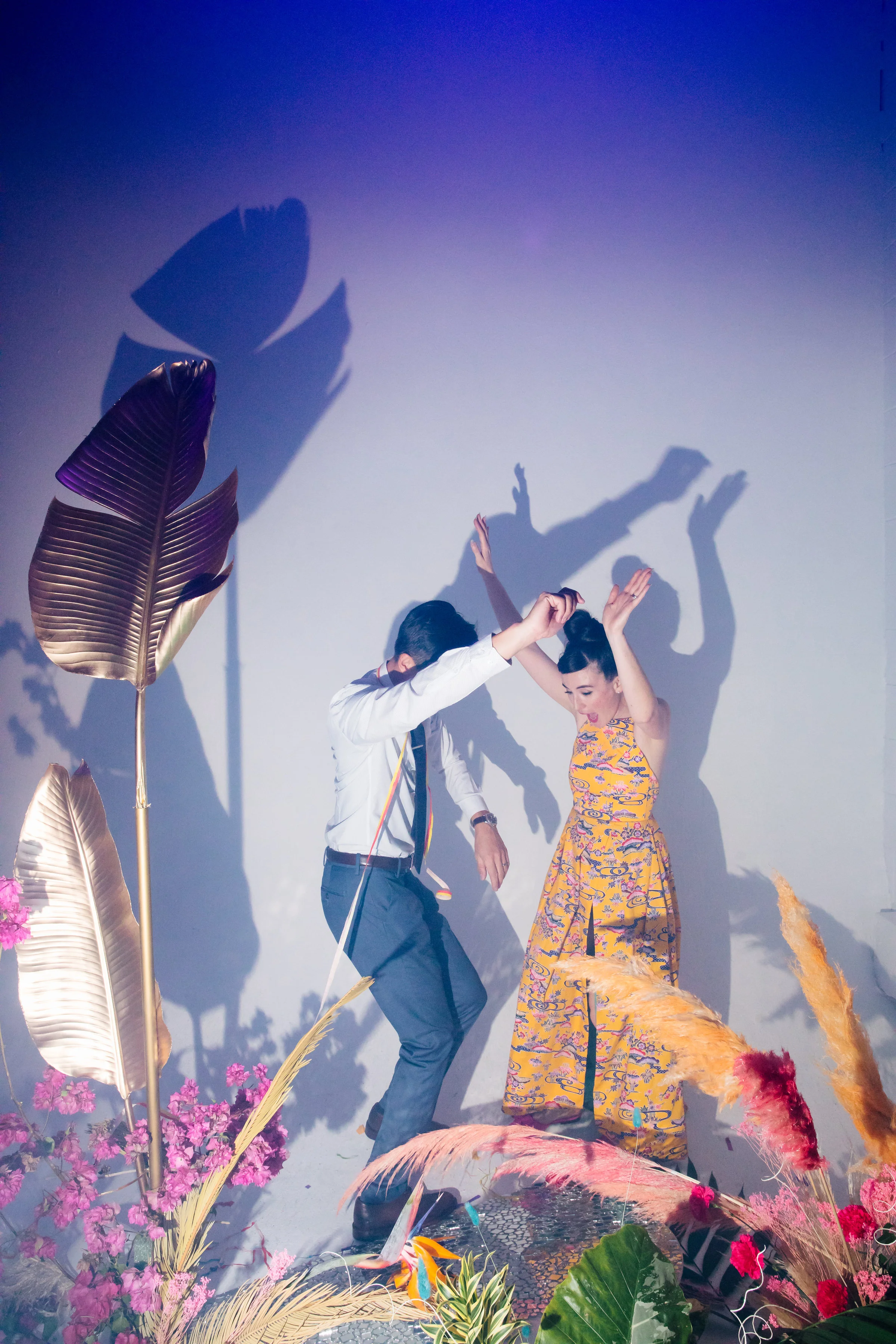 Colorful photo backdrop || Orange Blossom Special Events