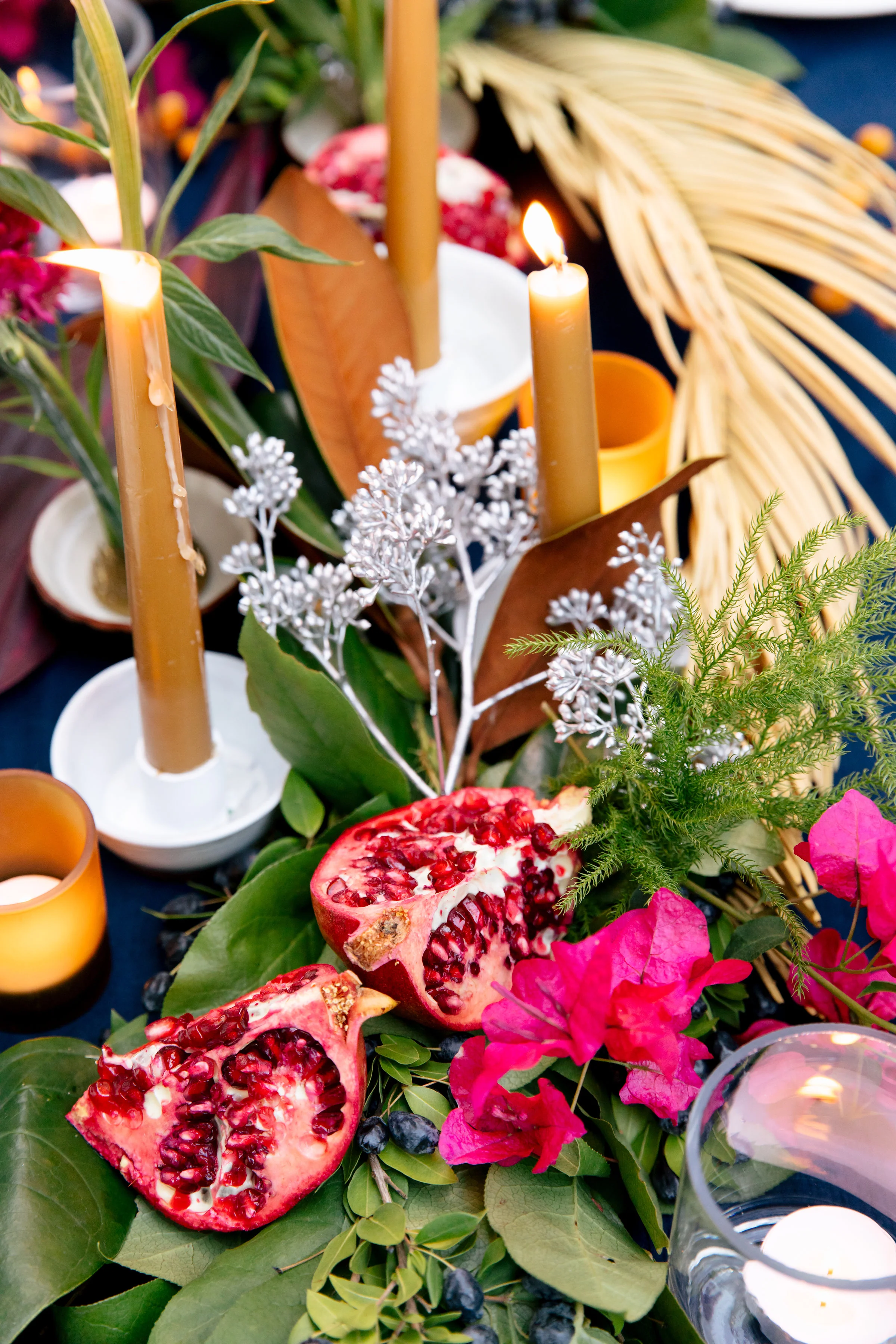 Colorful tabletop decor || Orange Blossom Special Events
