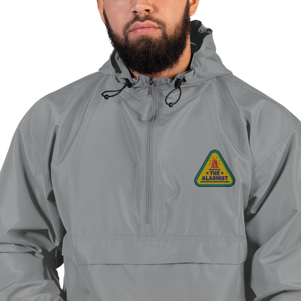 champion packable jacket vertical logo
