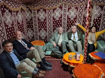 Photo of TIEC staff including President Robin Lerner visiting PMU in Saudi Arabia