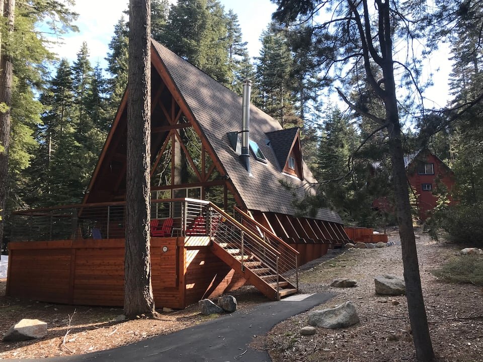 A-Frame Cabins in the woods