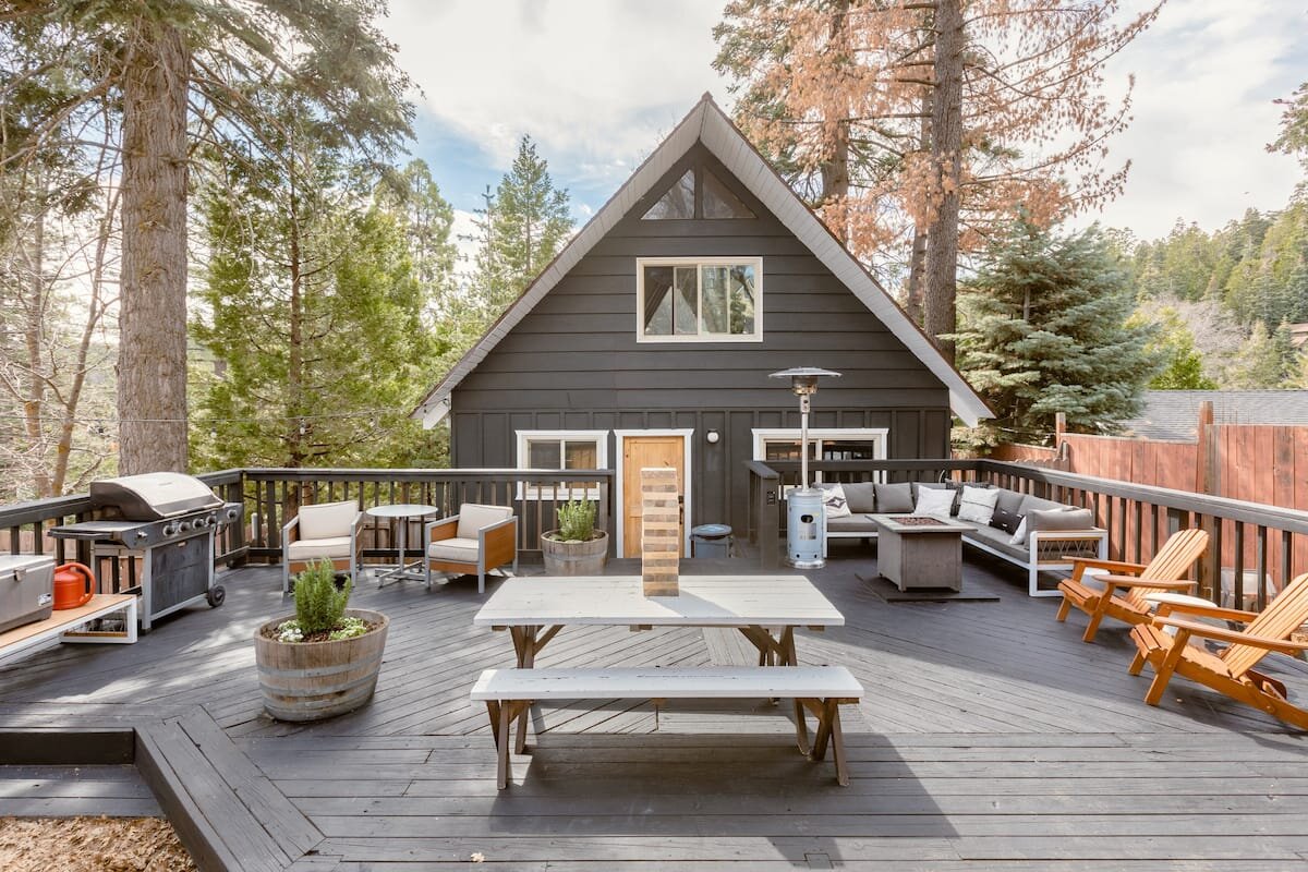 Mid Century A-Frame Cabin with porch 