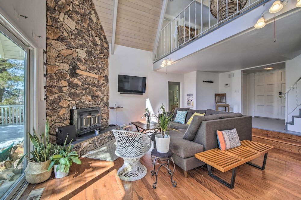 white interior A-Frame Cabins