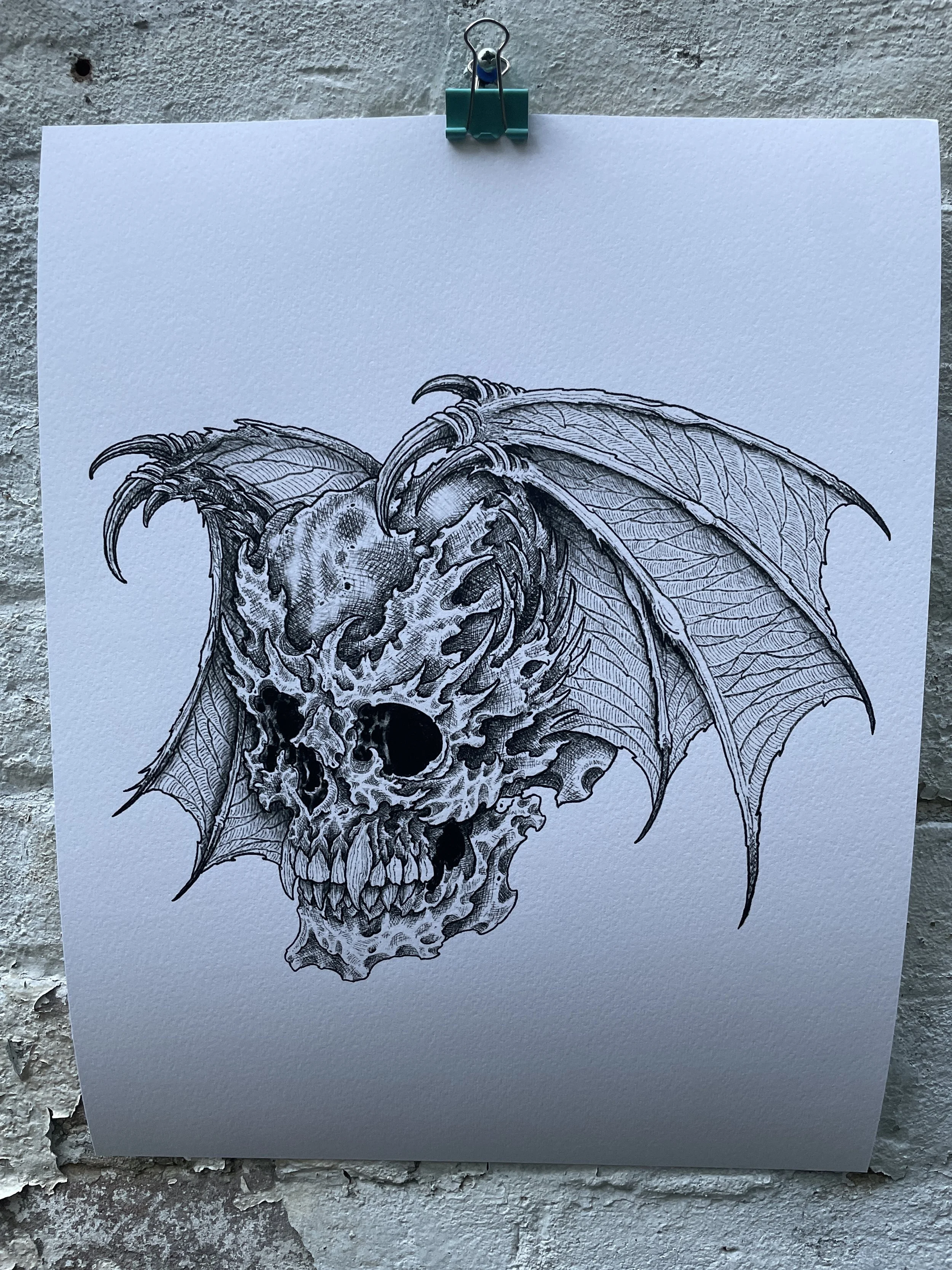 SKULL & WING POSTER