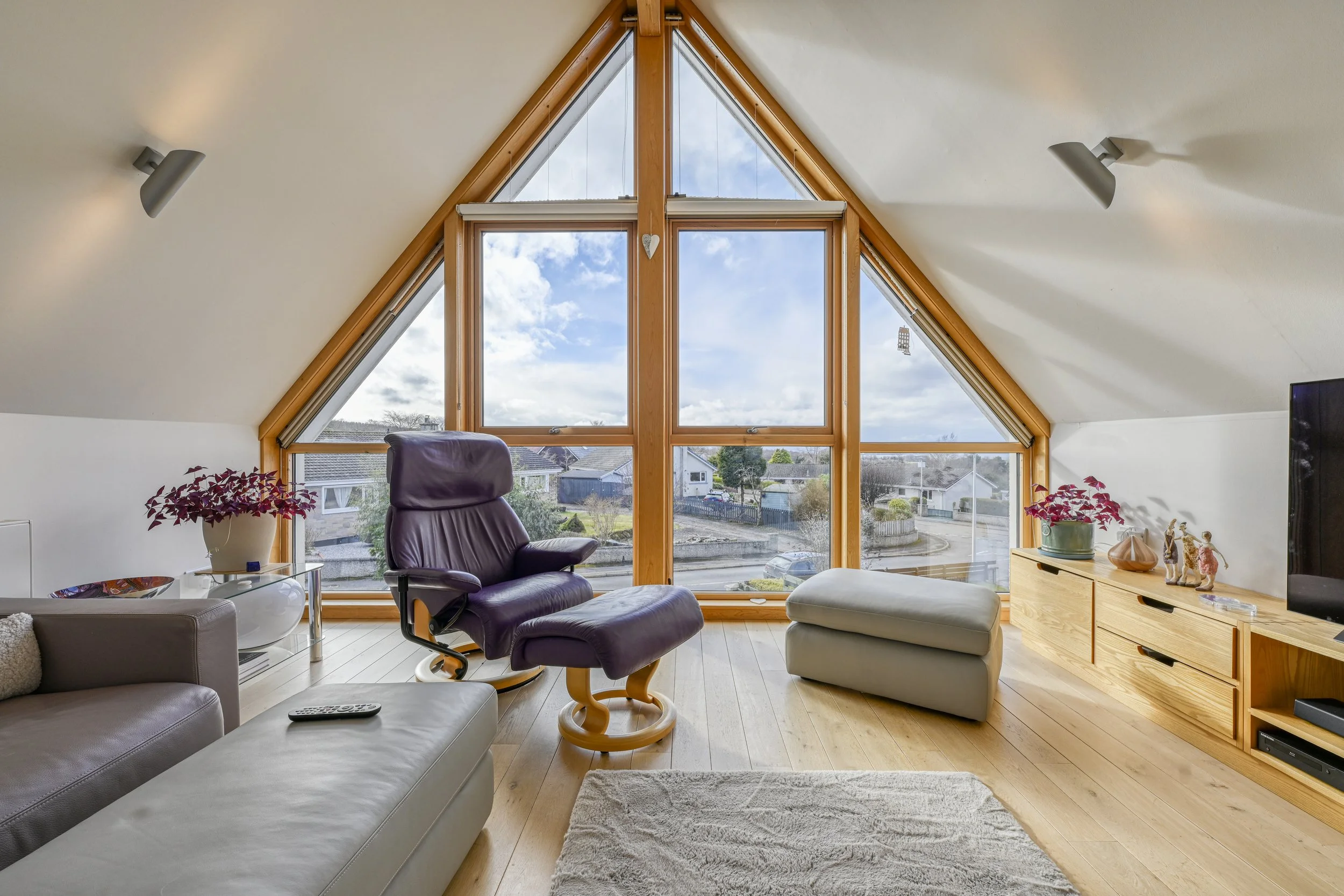 Photograph of an upstairs living room in Culloden
