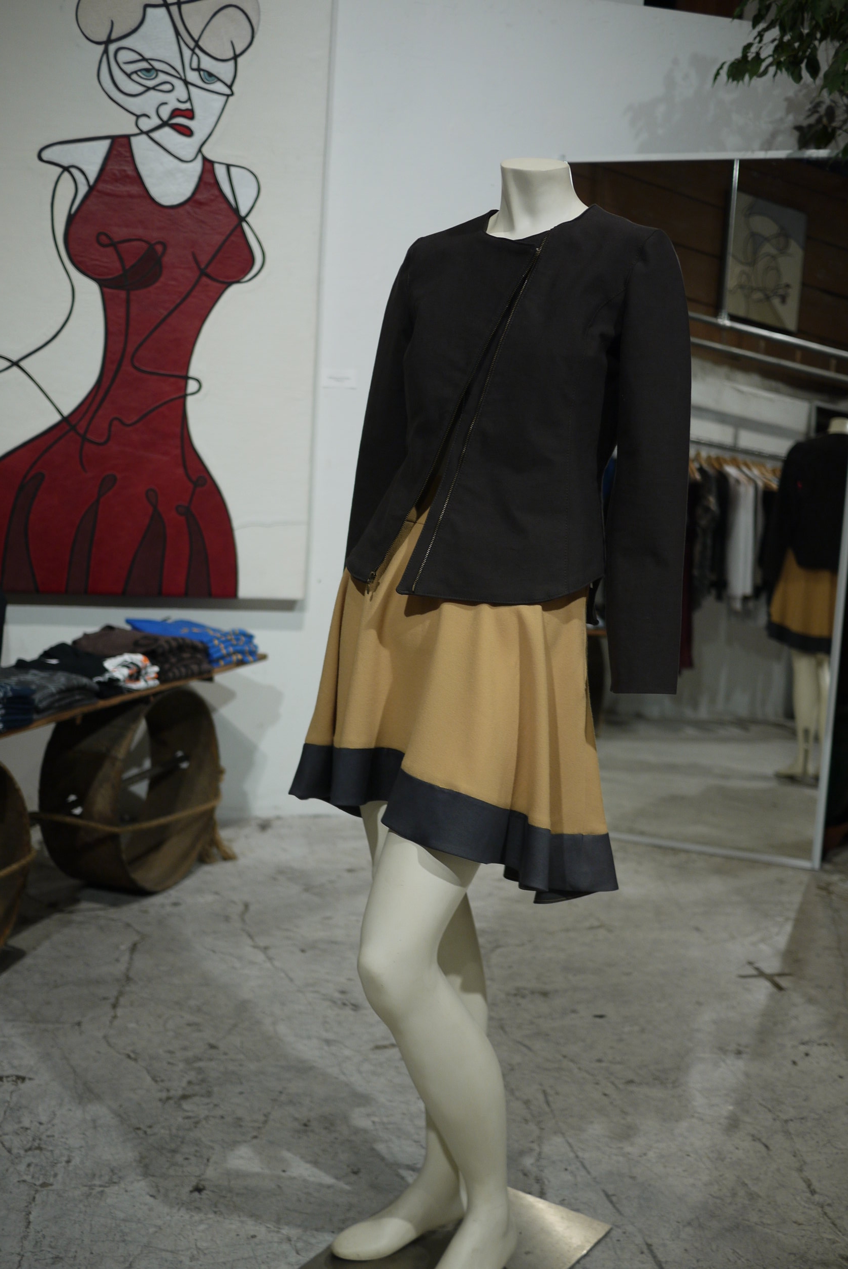 Contrast Circle Skirt