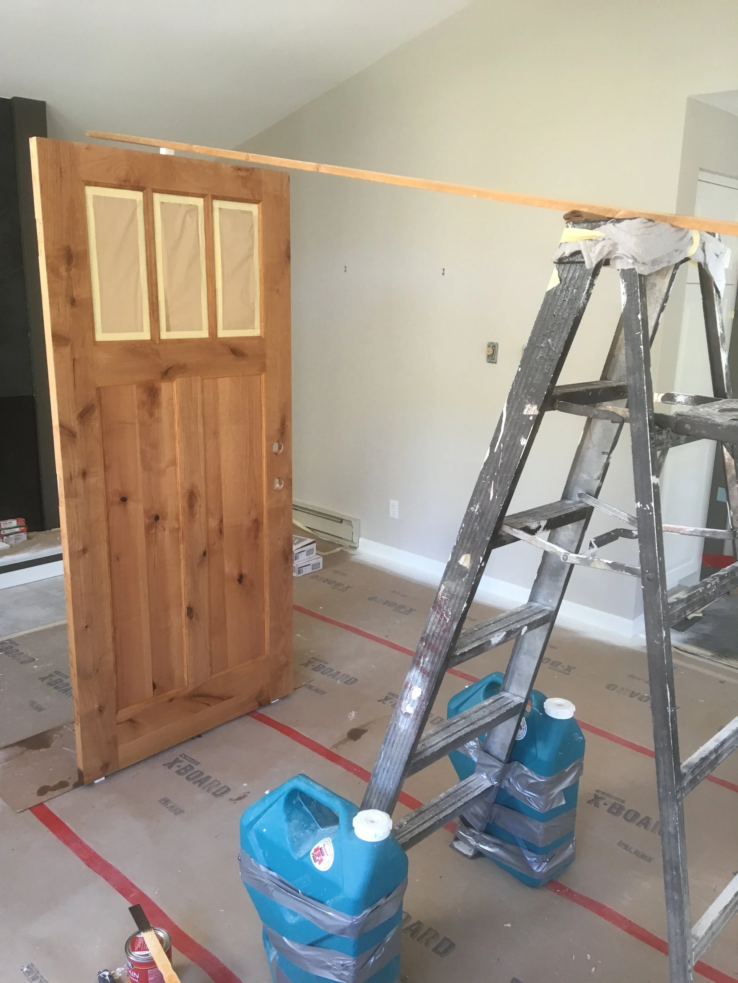 Custom knotty alder front door