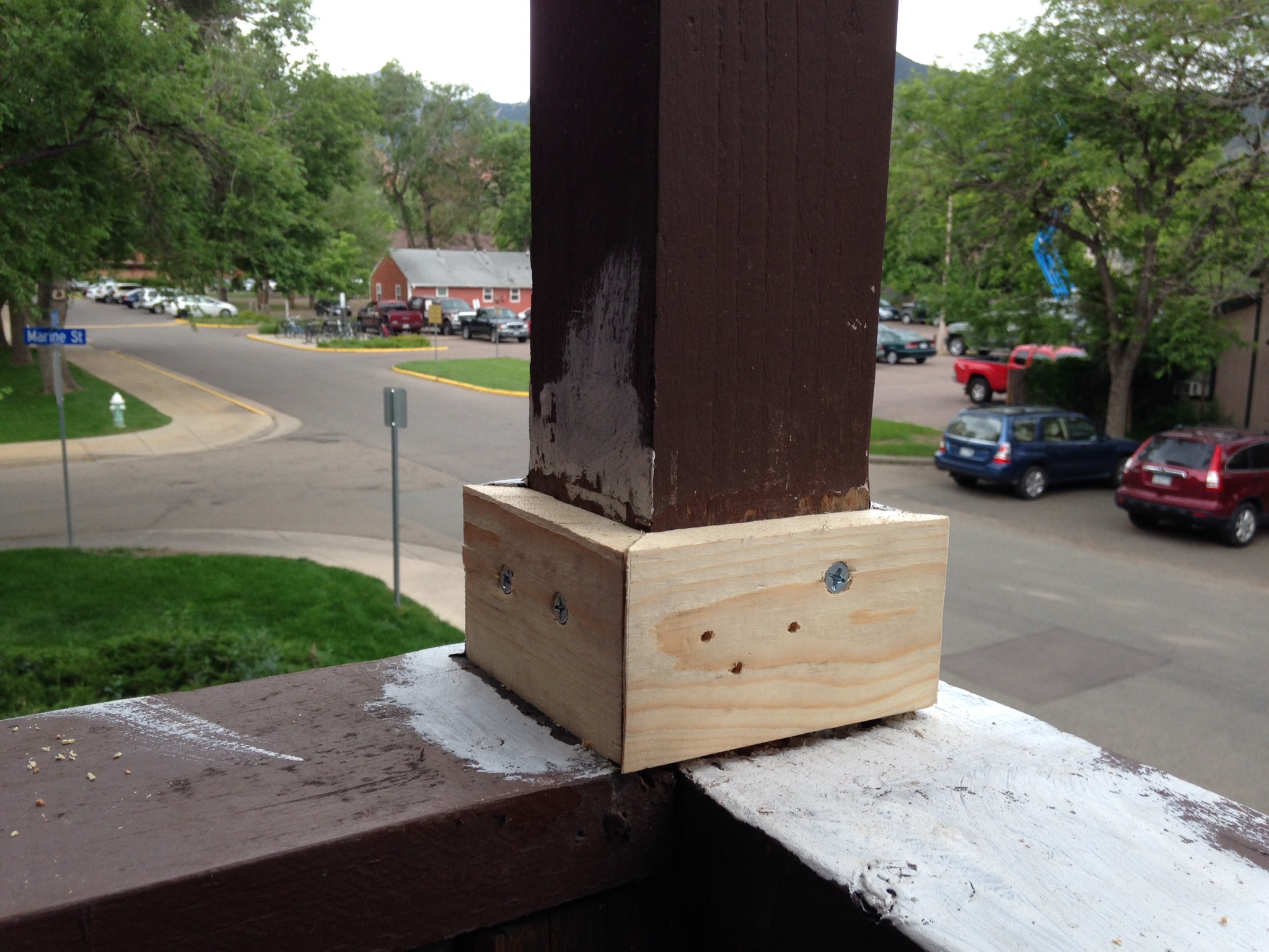 Rebuilt column trim box