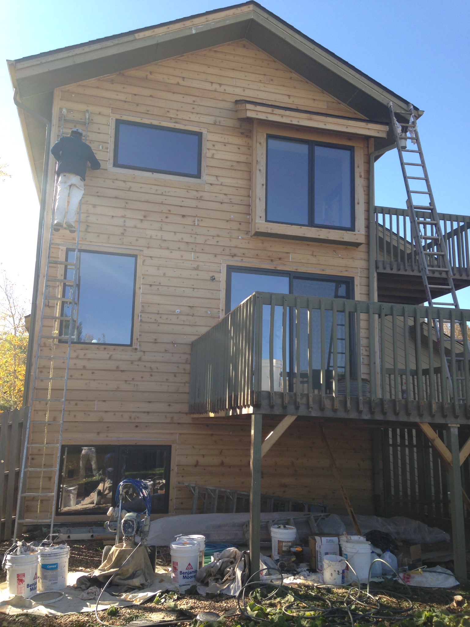 Residential exterior staining