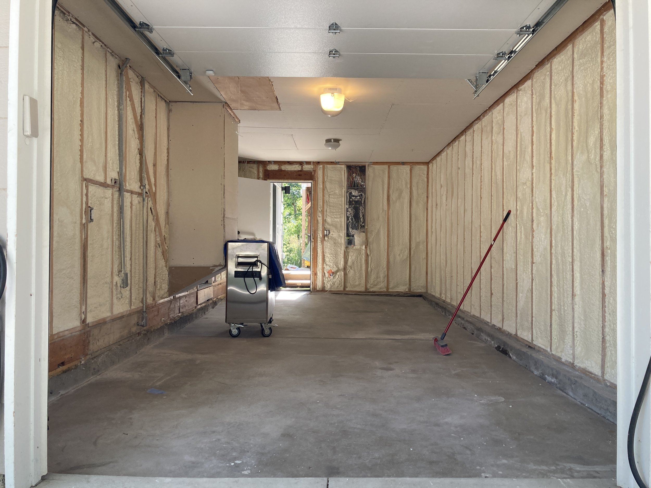 Garage facelift - fresh insulation, ready for new drywall