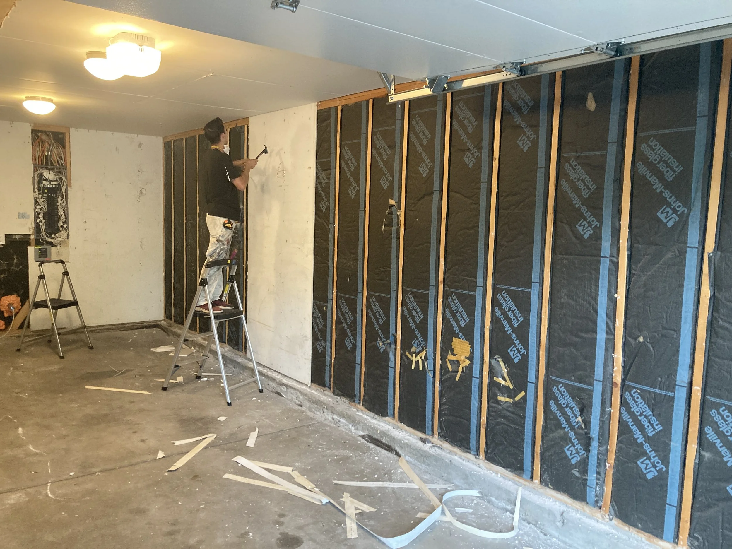 Garage facelift - Demo old/ damaged drywall