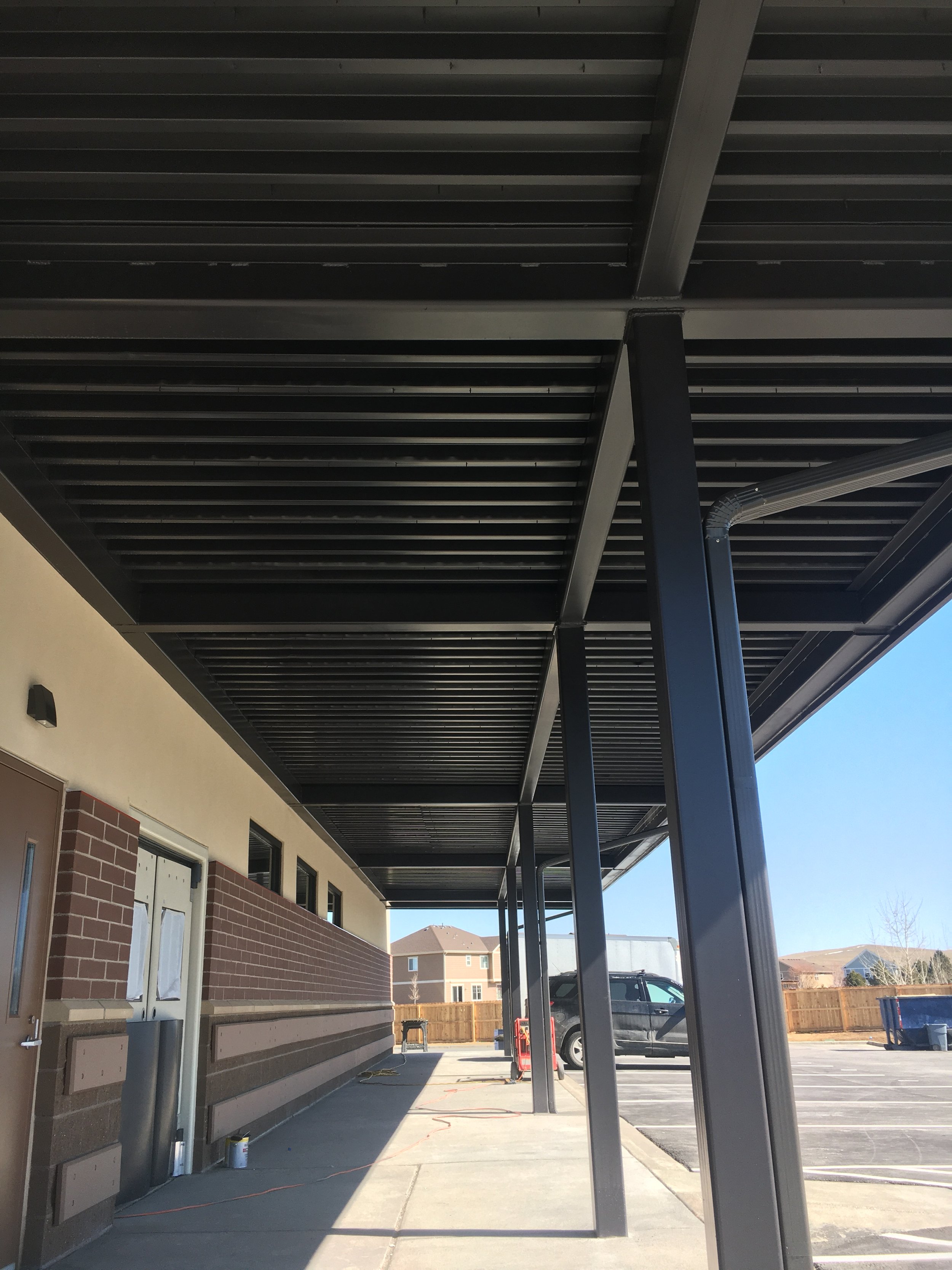Steel Awning - Painted with DTM Acrylic