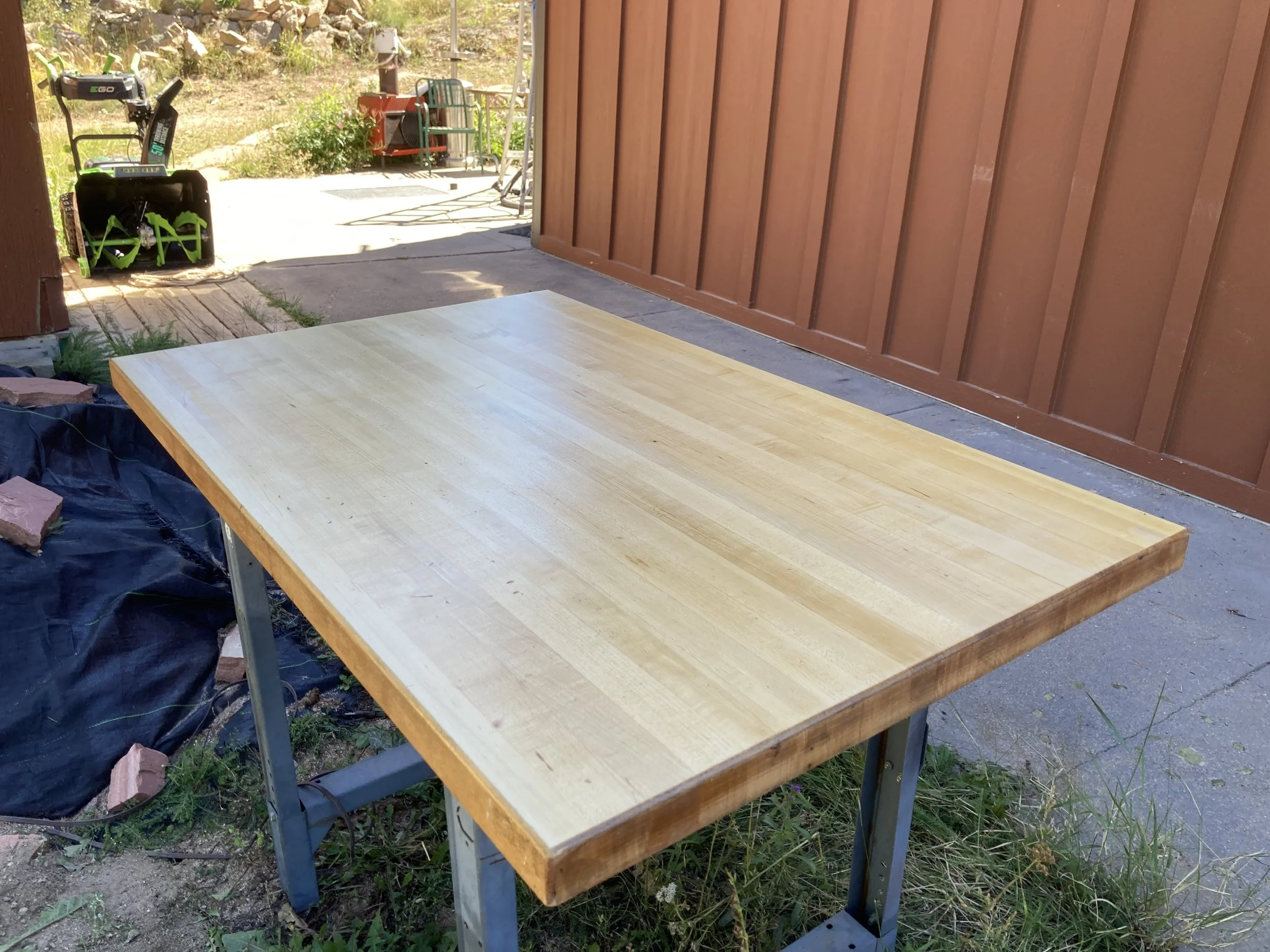 Butcher block workbench - Refinished
