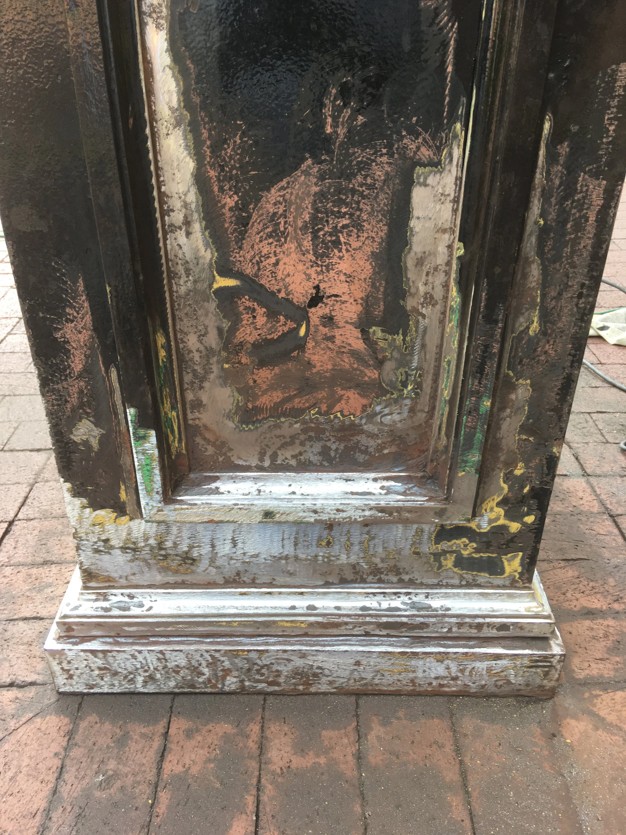 Historic clock tower - Rust removal