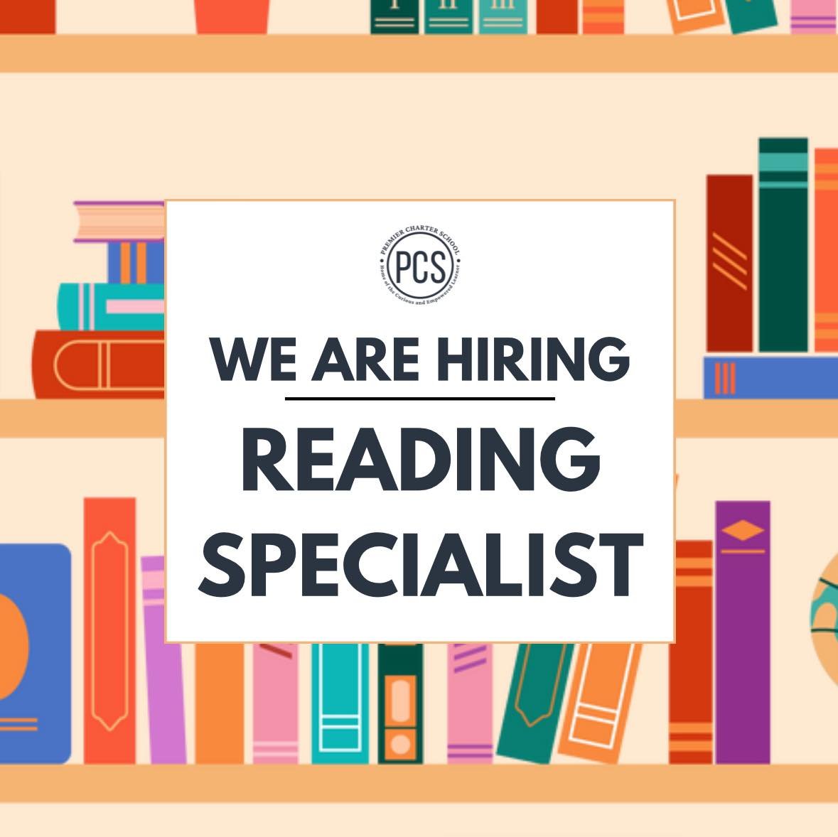 CALLING ALL EDUCATORS&mdash;
Premier Charter School is hiring a Reading Specialist for the 2024-2025 school year! 

Here are a few reasons for why you should work at PCS:
&bull; Incredible work culture with a diverse family feel 👨&zwj;👩&zwj;👧&zwj;