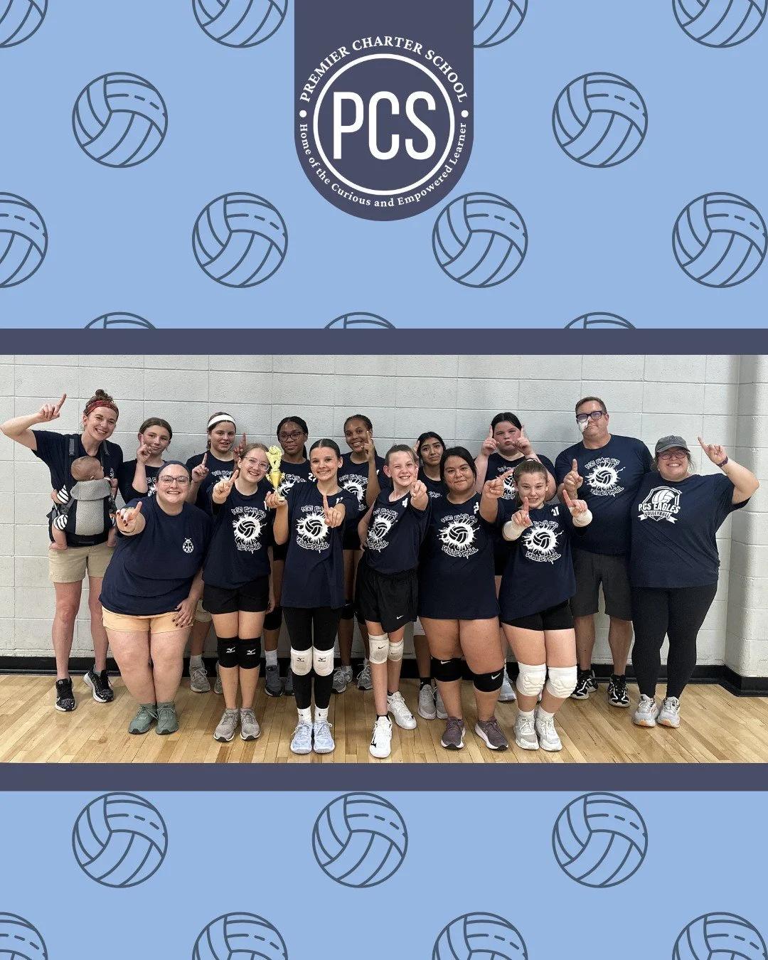 🏆 Champions! This past Saturday, our PCS girls’ volleyball team fought hard and took home 1️⃣st place in the PCS Volleyball Tournament, competing against 4 St. Louis middle schools. So proud of these amazing athletes! 💛💙🦅
#PCSproud #GoEagle