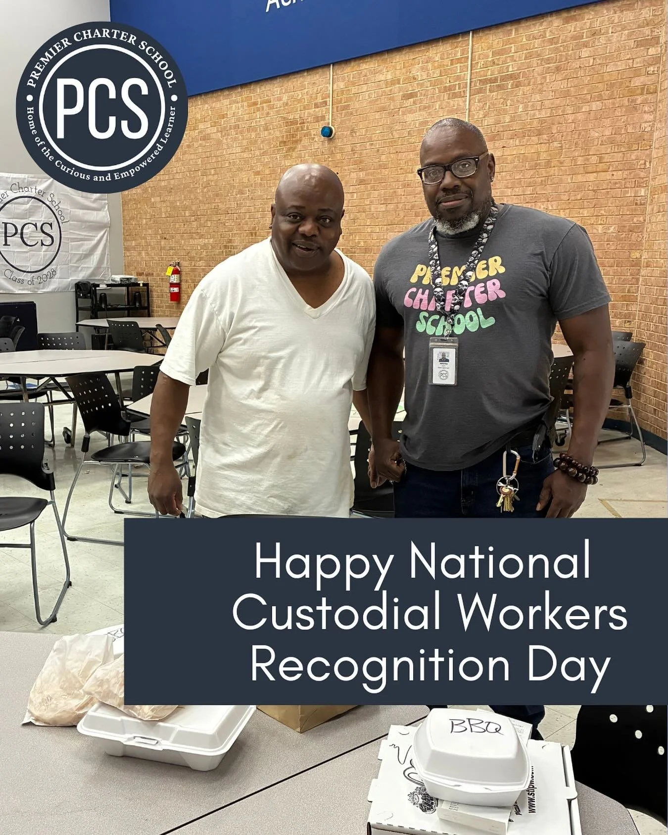 💙💛 Happy National Custodial Workers Recognition Day to our rockstar facilities crew, the team that keeps PCS shining, safe, and running smoothly every single day.

Today they got a well-earned treat: lunch on us and a rare fall break perk—a c
