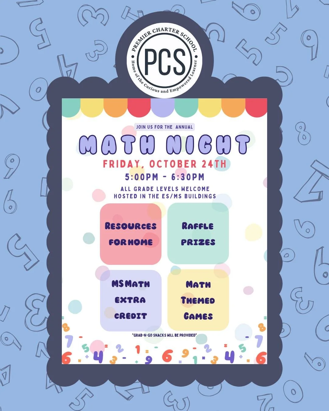 🧮 Get ready to crunch some numbers &mdash; Math Night is tonight! All students are invited to join us in the Elementary and Middle School for games, challenges, and hands-on fun.

#PCSMathNight #FunWithMath #thatsPCS #PremierCharterSchool #STLschool