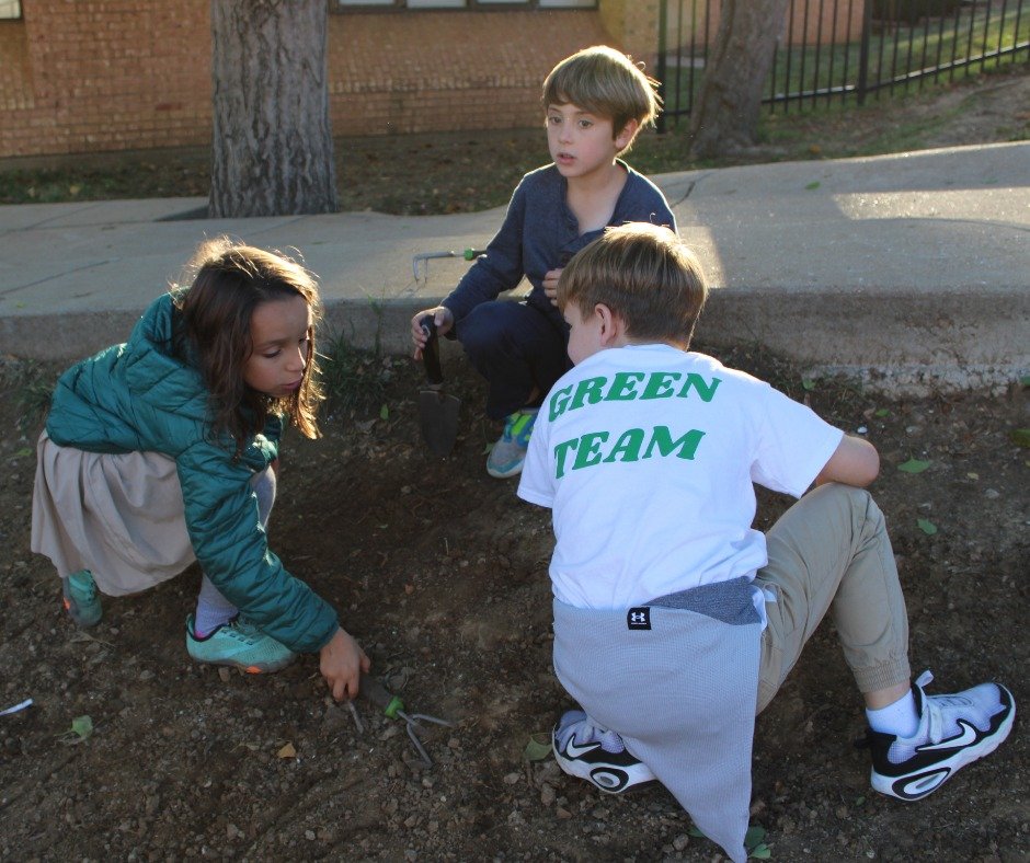 The PCS Green Club got their hands dirty yesterday! They were busy preparing a special spot in the courtyard by tilling the soil and then creating signs and even filming video announcements to protect it. What do you think they'll be planting?

#PCSG