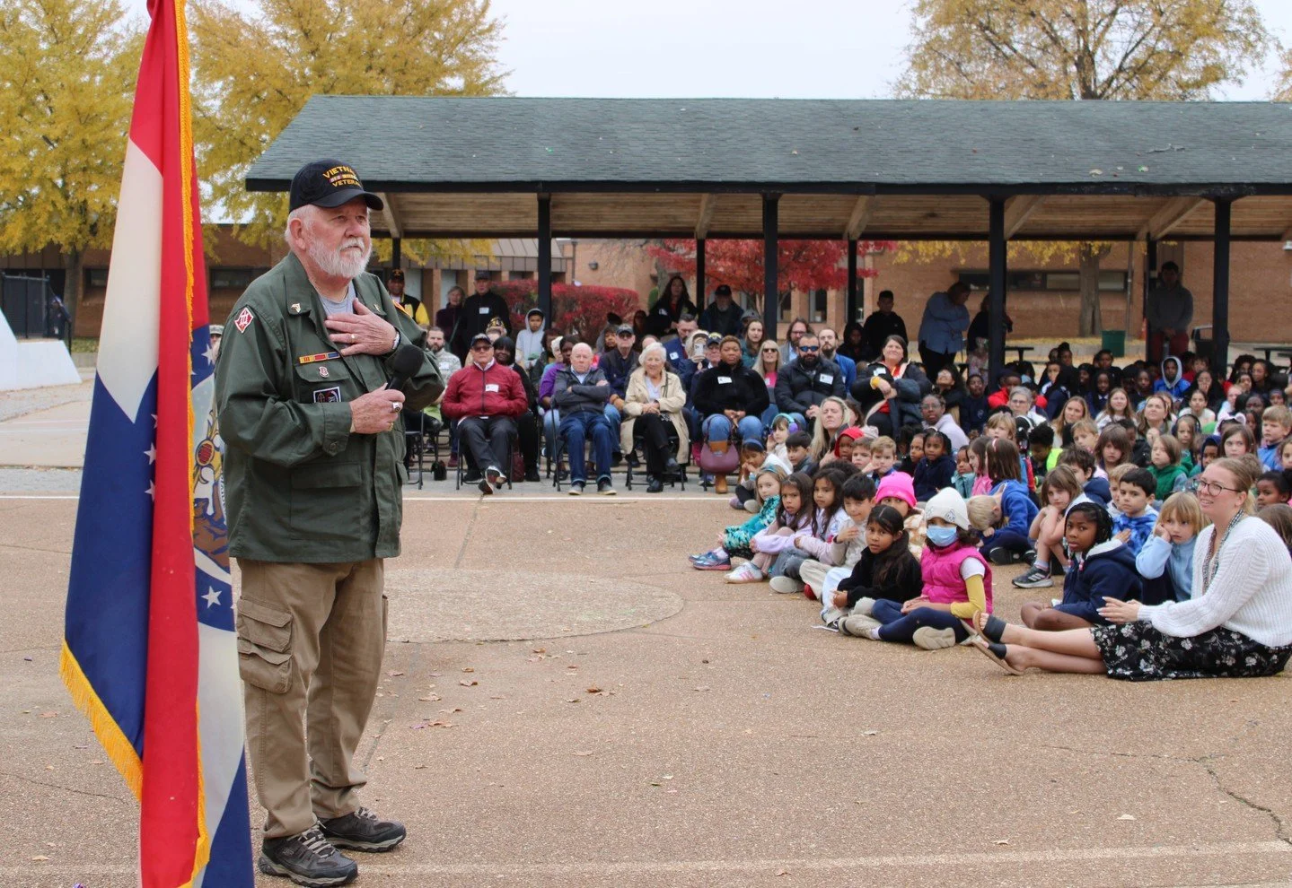 Honoring our heroes! Thank you to all the veterans who joined us for our annual Veterans Day Assembly and reception. We loved celebrating with our community!

#VeteransDayAssembly #thatsPCS #PremierCharterSchool